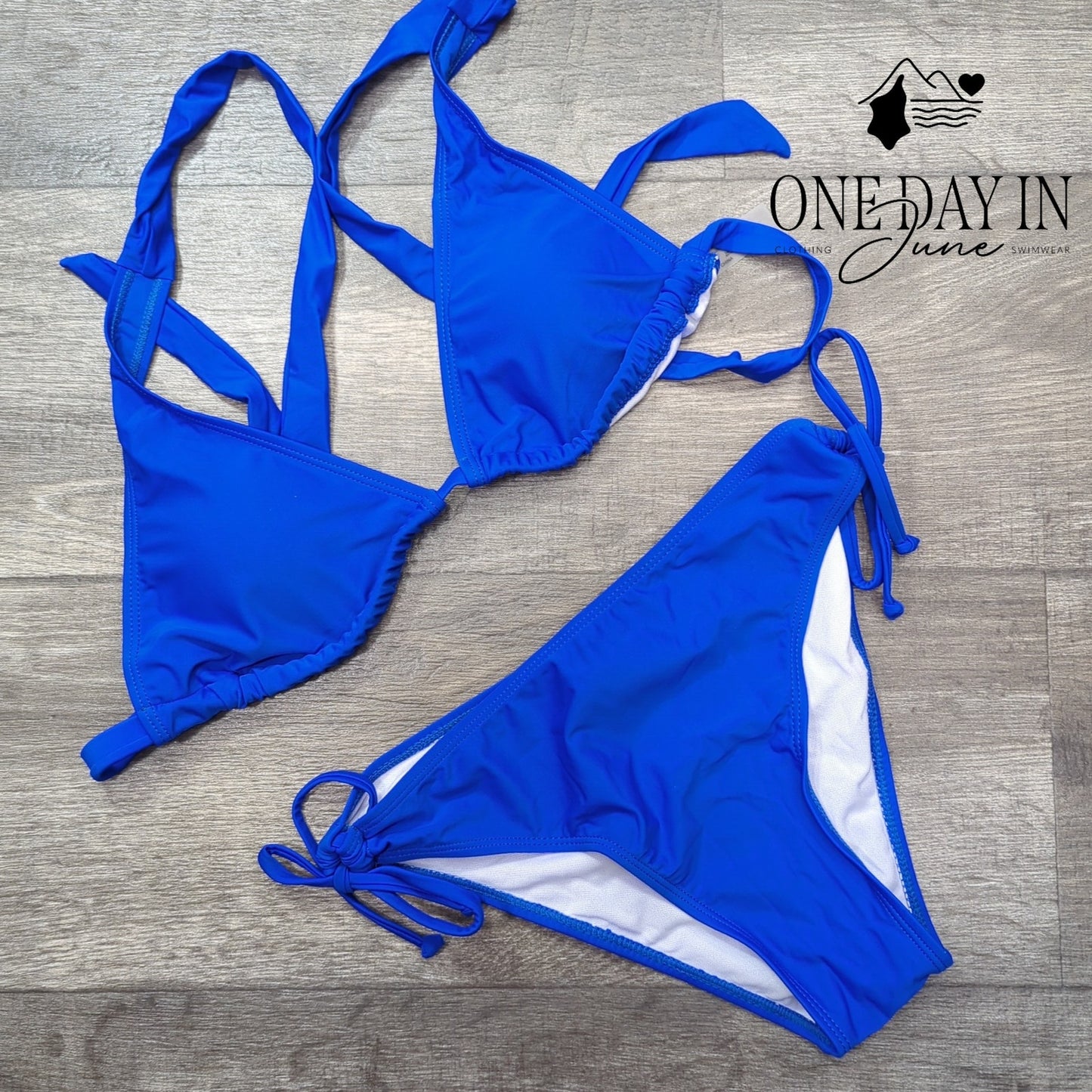 Adisputent Halter Tie Side Bikini Swimsuit Size S