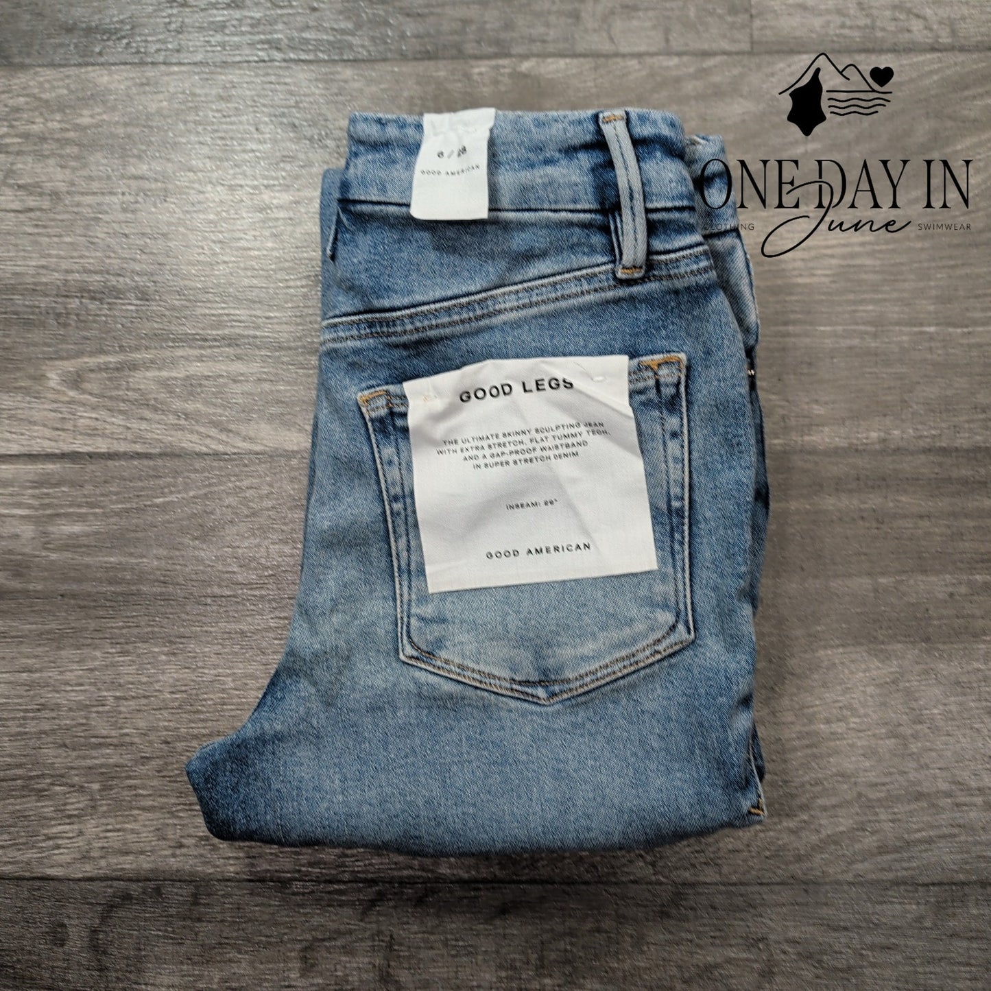 Good American Good Legs Skinny Distressed Jeans Size 6 (28)