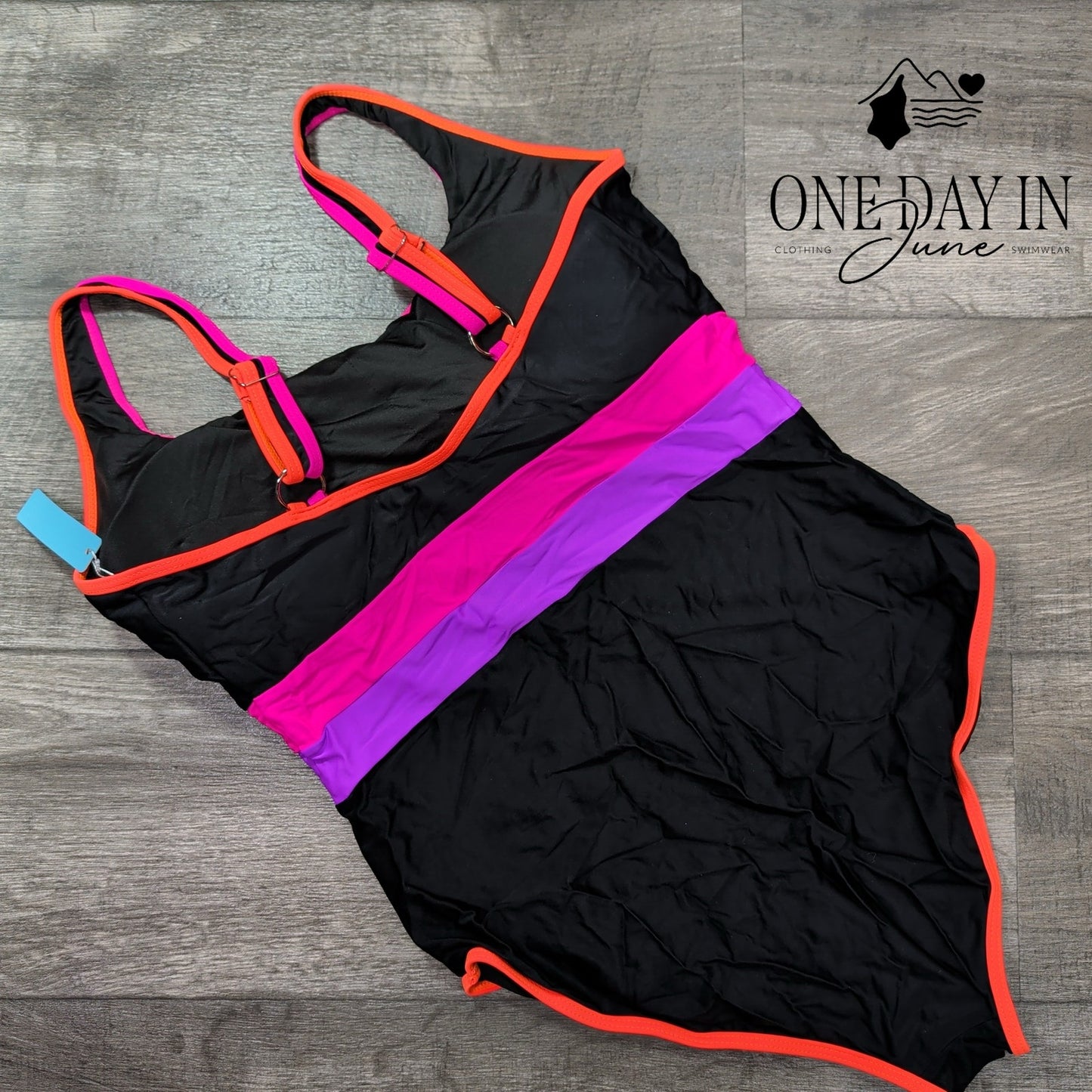 Popvil Colorblock One Piece Swimsuit Size XL