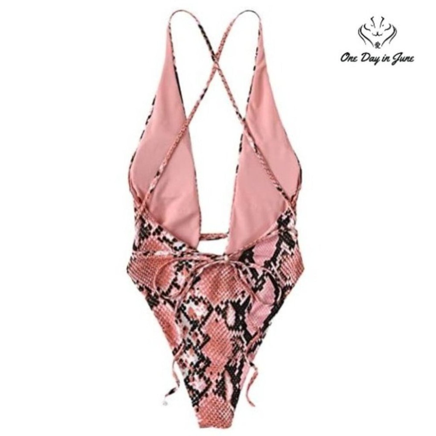 Soly Hux Deep V Criss Cross One Piece Size L