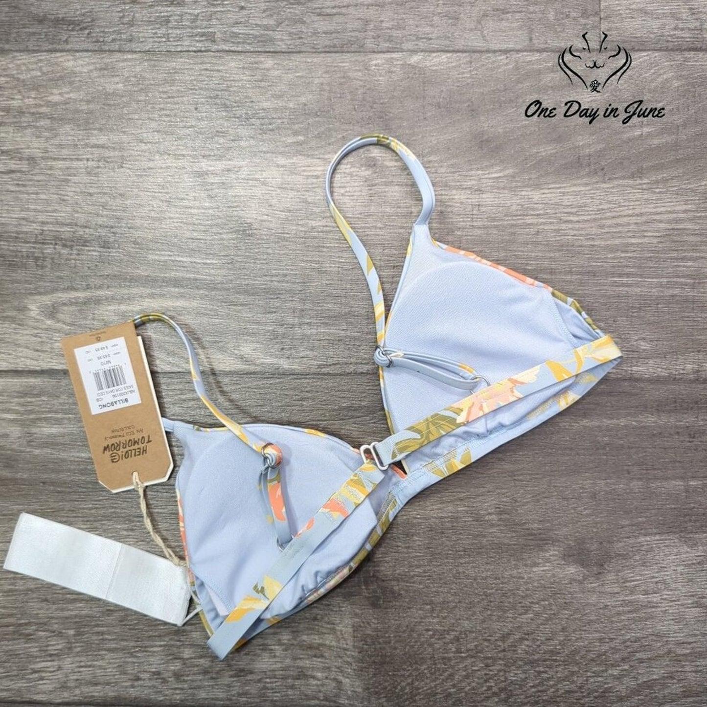 Billabong Skies For Days Ceci Triangle Bikini Top Size M
