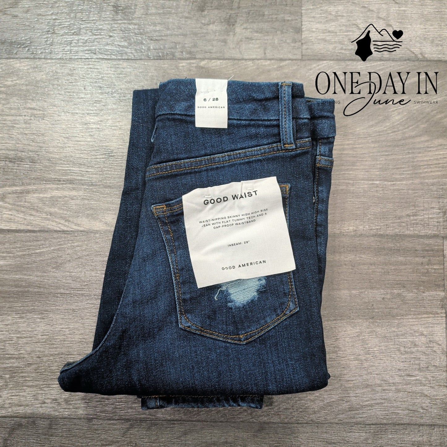 Good American Good Waist Skinny High Rise Jeans Size 6 (28)