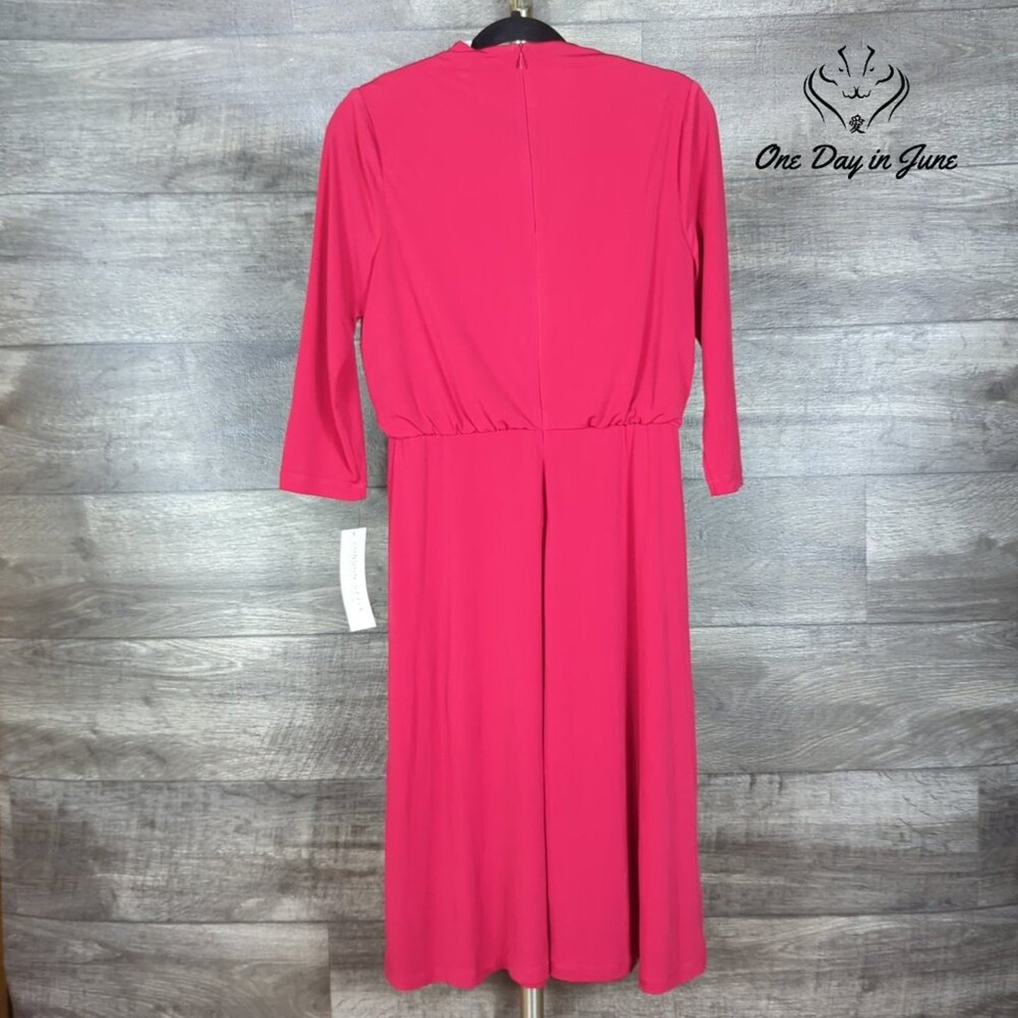 London Style Long Sleeve Midi Dress Size 6