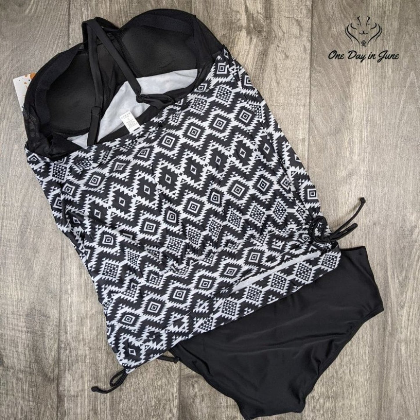 Sociala Blouson Tankini Swimsuit Size XL