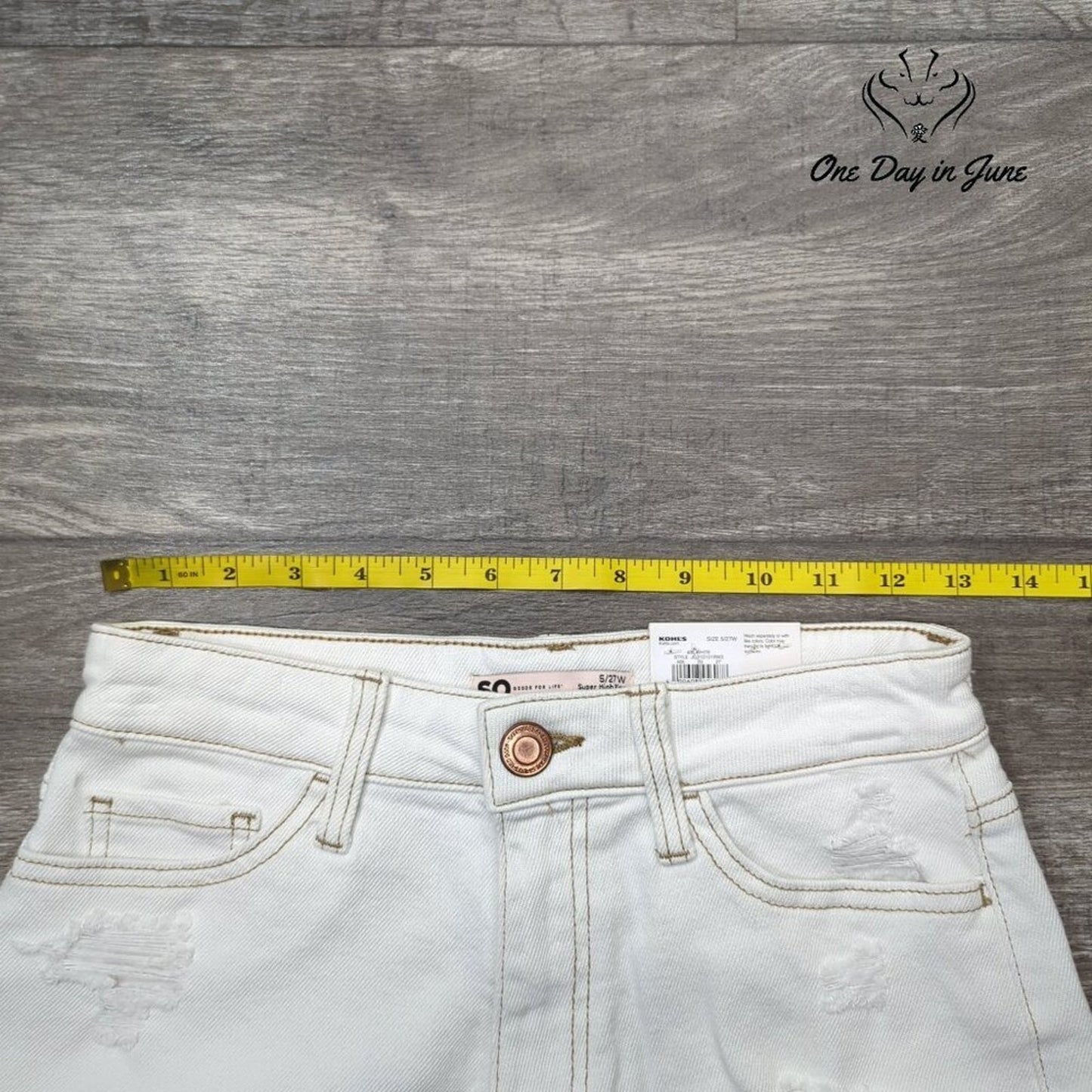 SO Juniors Super High Rise Cutoff Denim Shorts Size 5