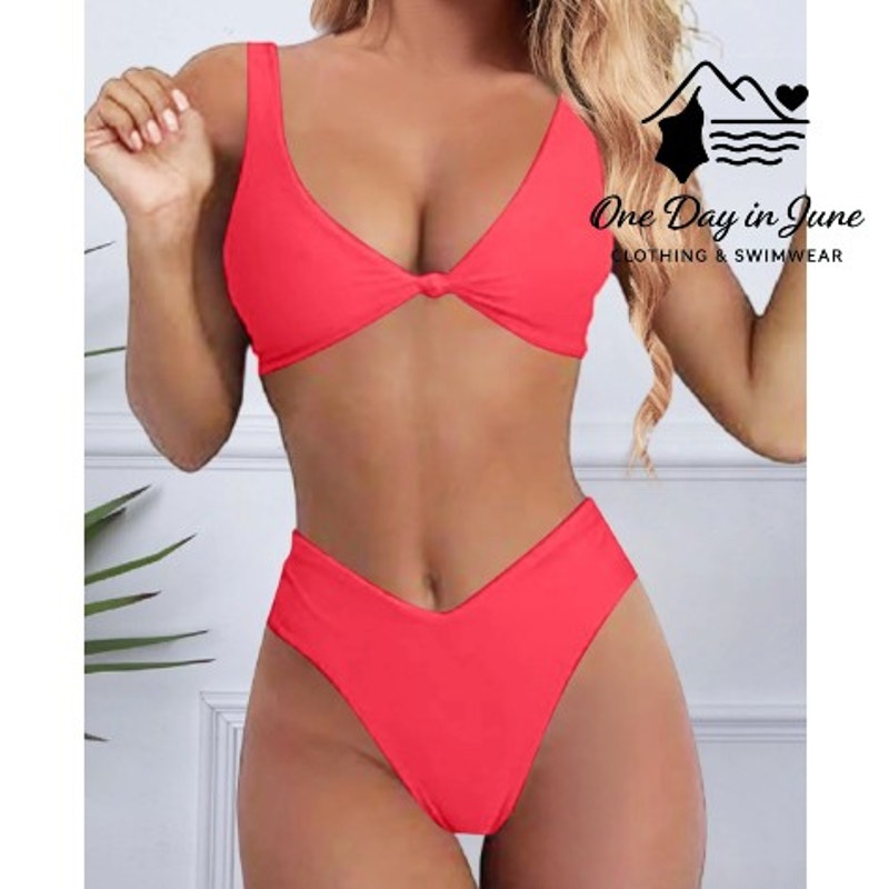Charmleaks High Cut Cheeky Bikini Swimsuit Size M