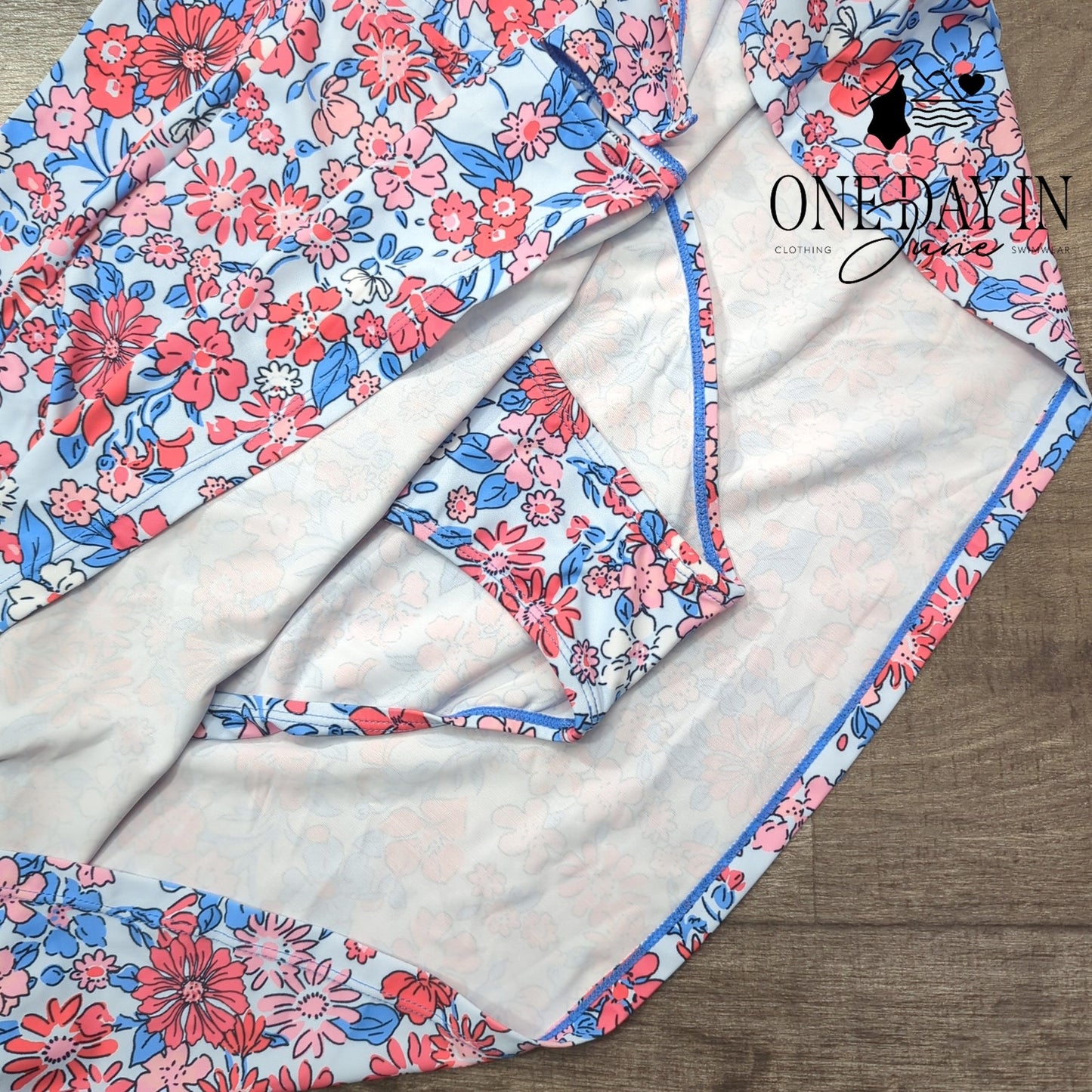 Adisputent Plus Size Floral Skirted Tankini Swimsuiit Size 2XL