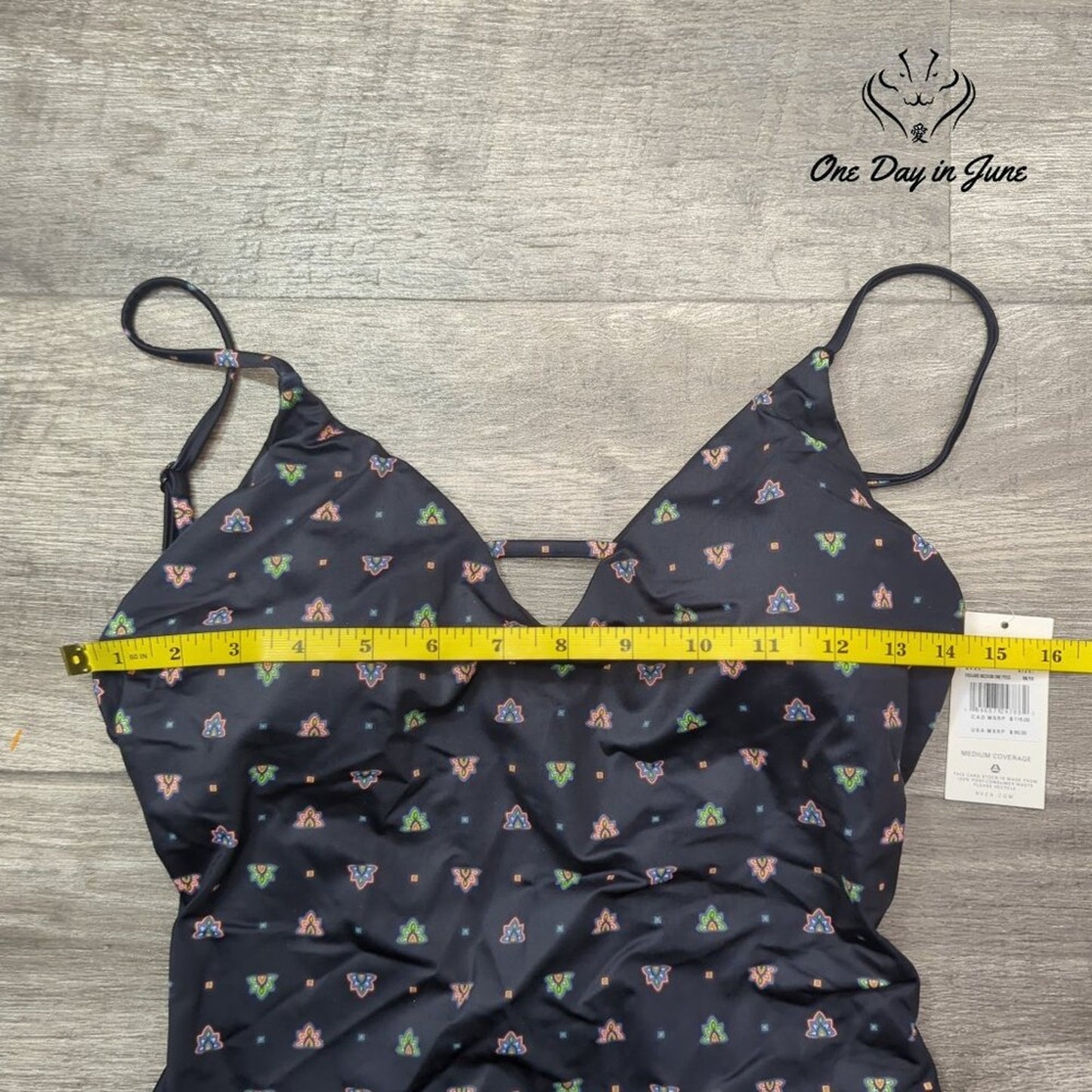 RVCA Foulard Medium Coverage One Piece Swimsuit Size M