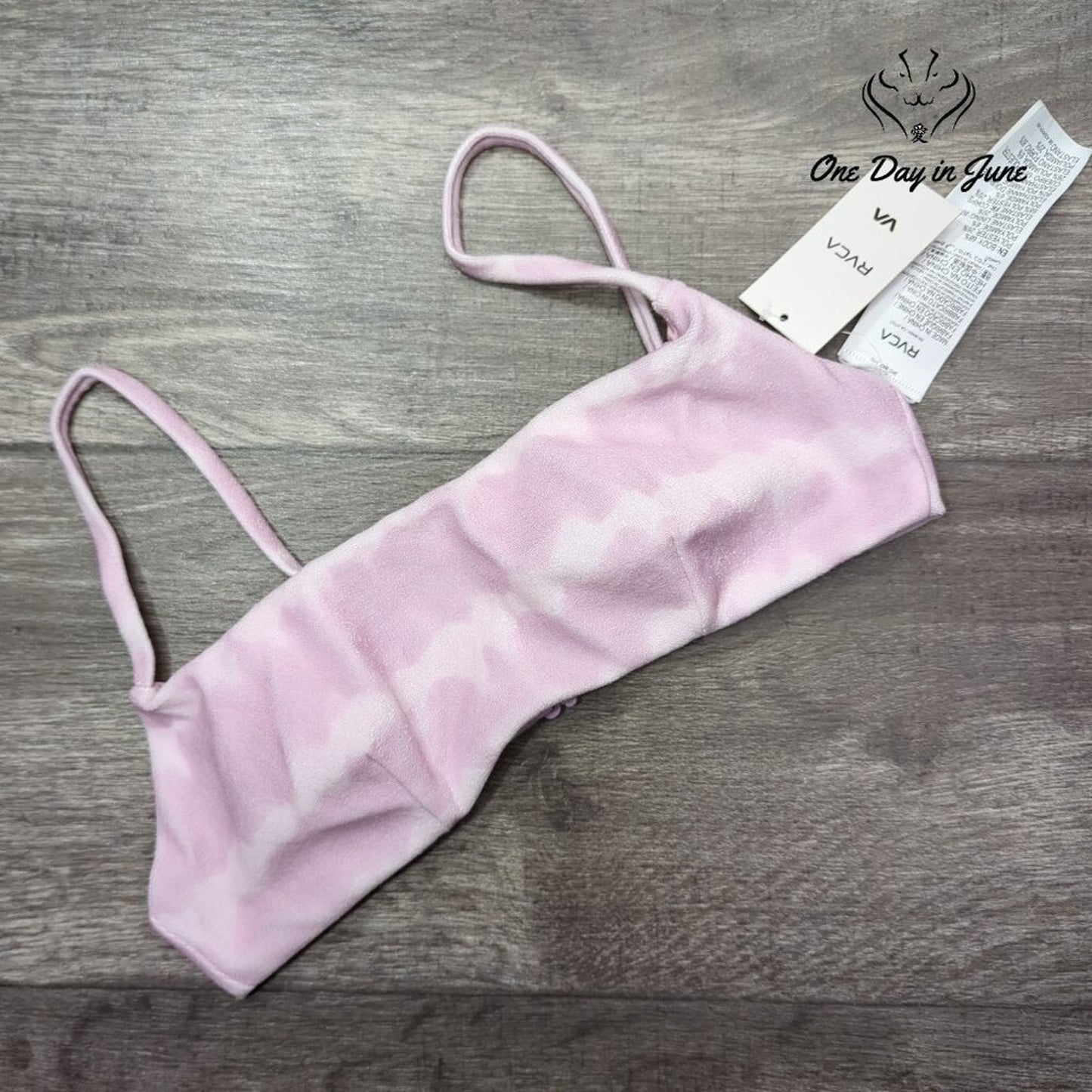 RVCA Live and Let Dye Bralette Bikini Top Size XS