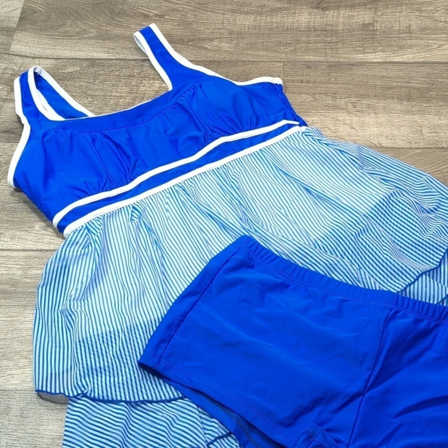 LALAGEN Racerback Tankini Swimdress Size L