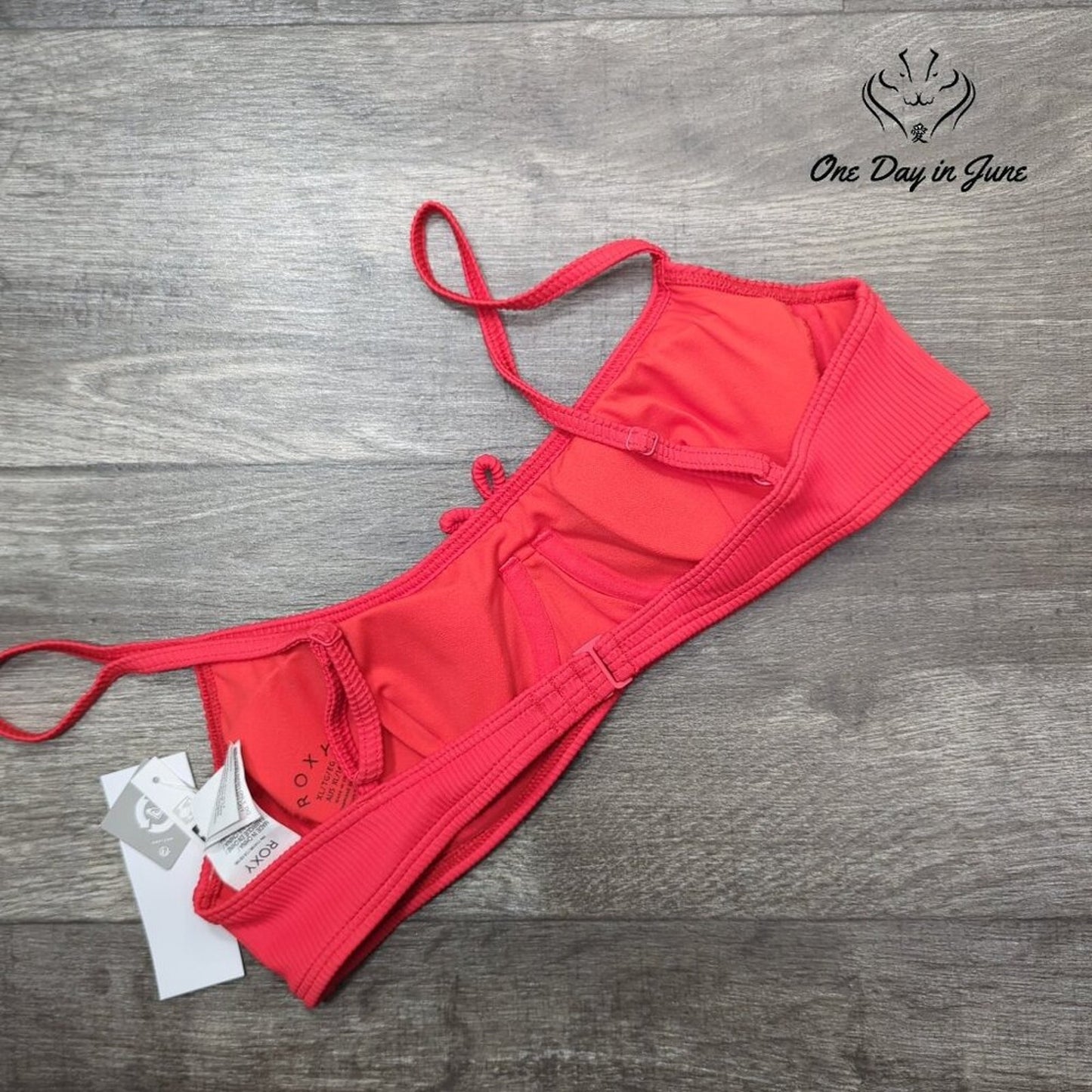 Roxy Ribbed Bikini Top Size XL