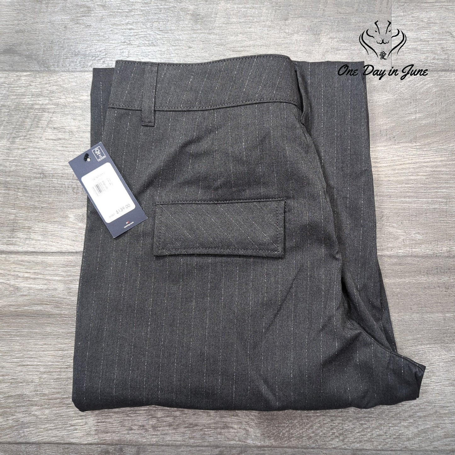 Tommy Hilfiger Striped Wide Leg Cargo Pants Size 8