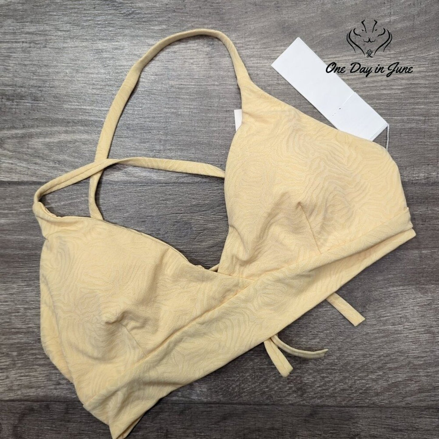 RVCA Run Wild Crossback Bikini Top Size L