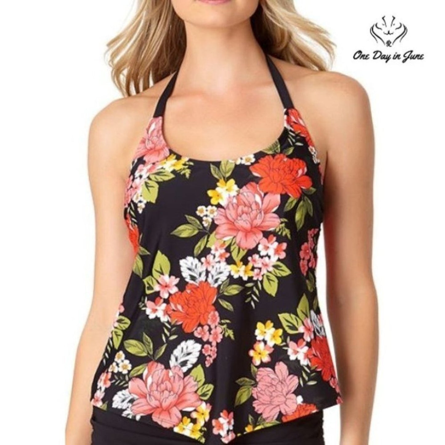 a.n.a Floral Tankini Top Size S