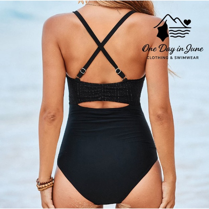 Cupshe Ruched Front One Piece Swimsuit Size S