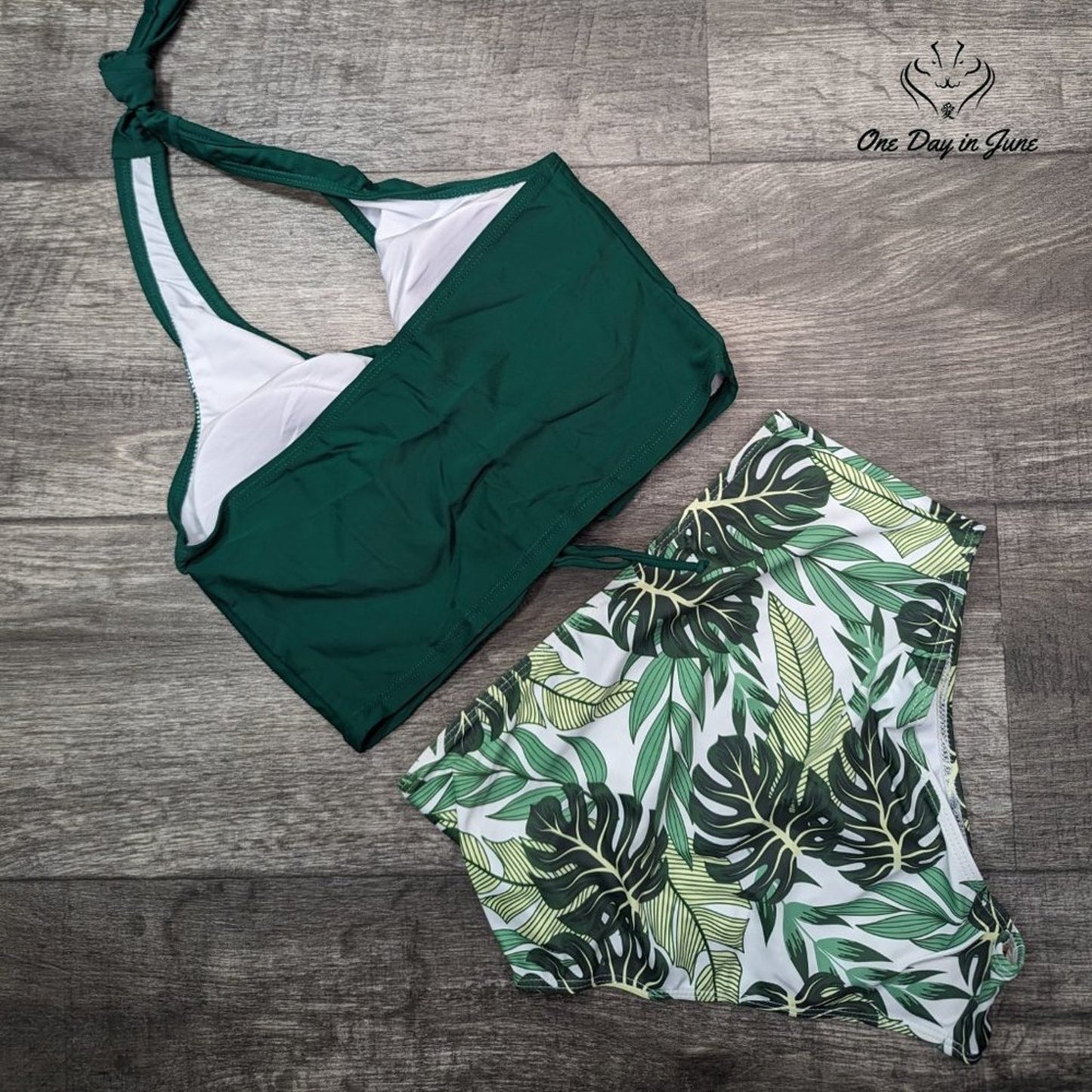 Mukeyo High Waisted Halter Bikini Swimsuit Size S
