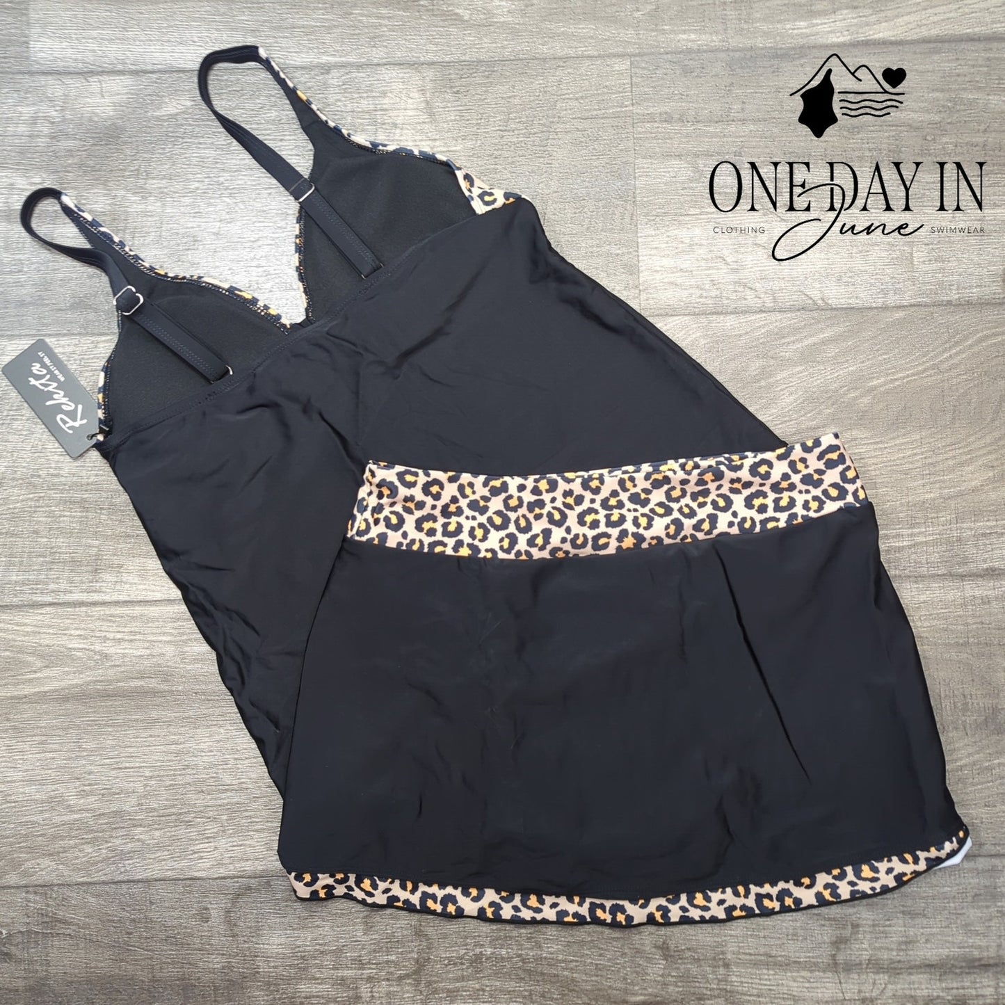 Rekita Skirted Tankini Swimsuit Size M