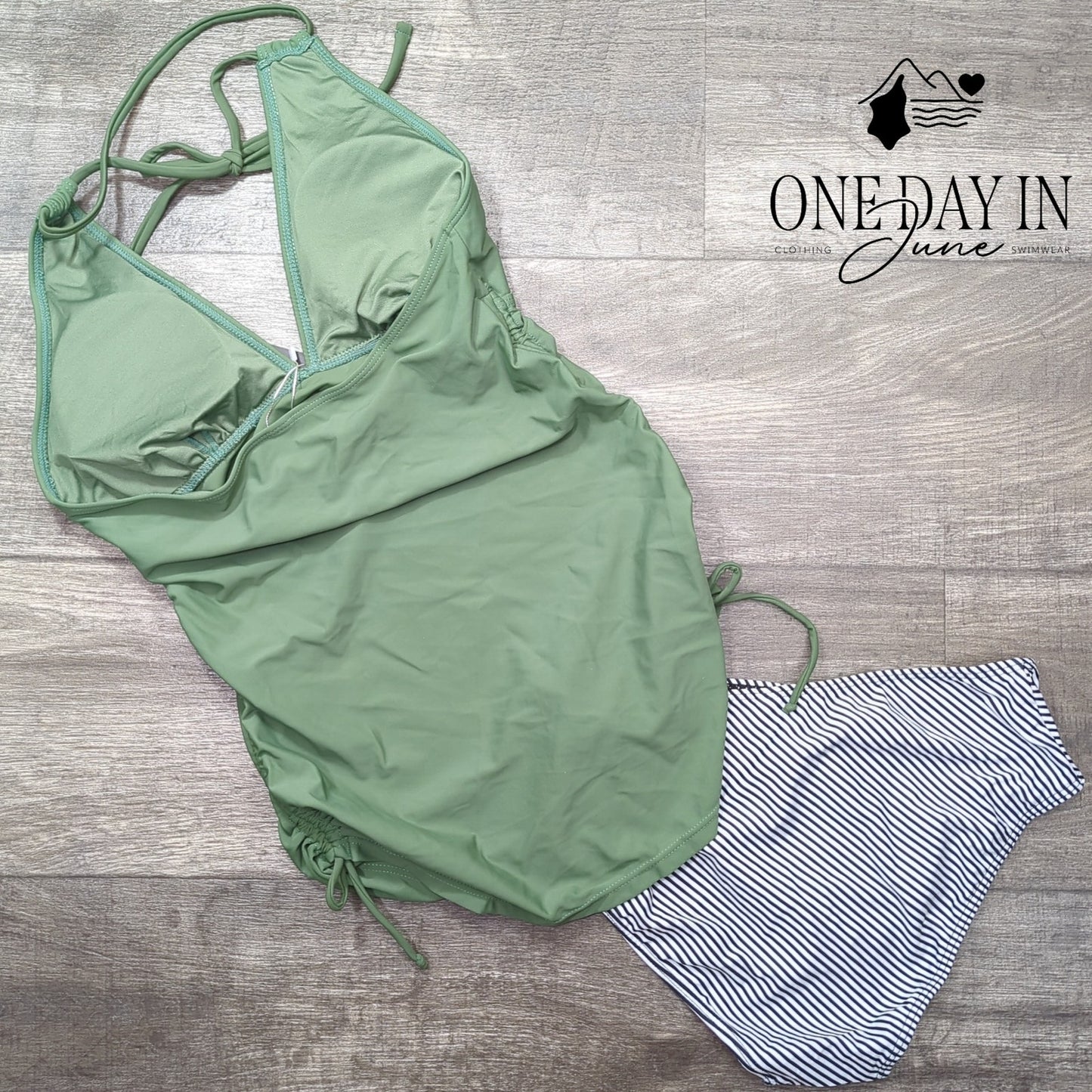 Talisea Drawstring Tankini Swimsuit Size S