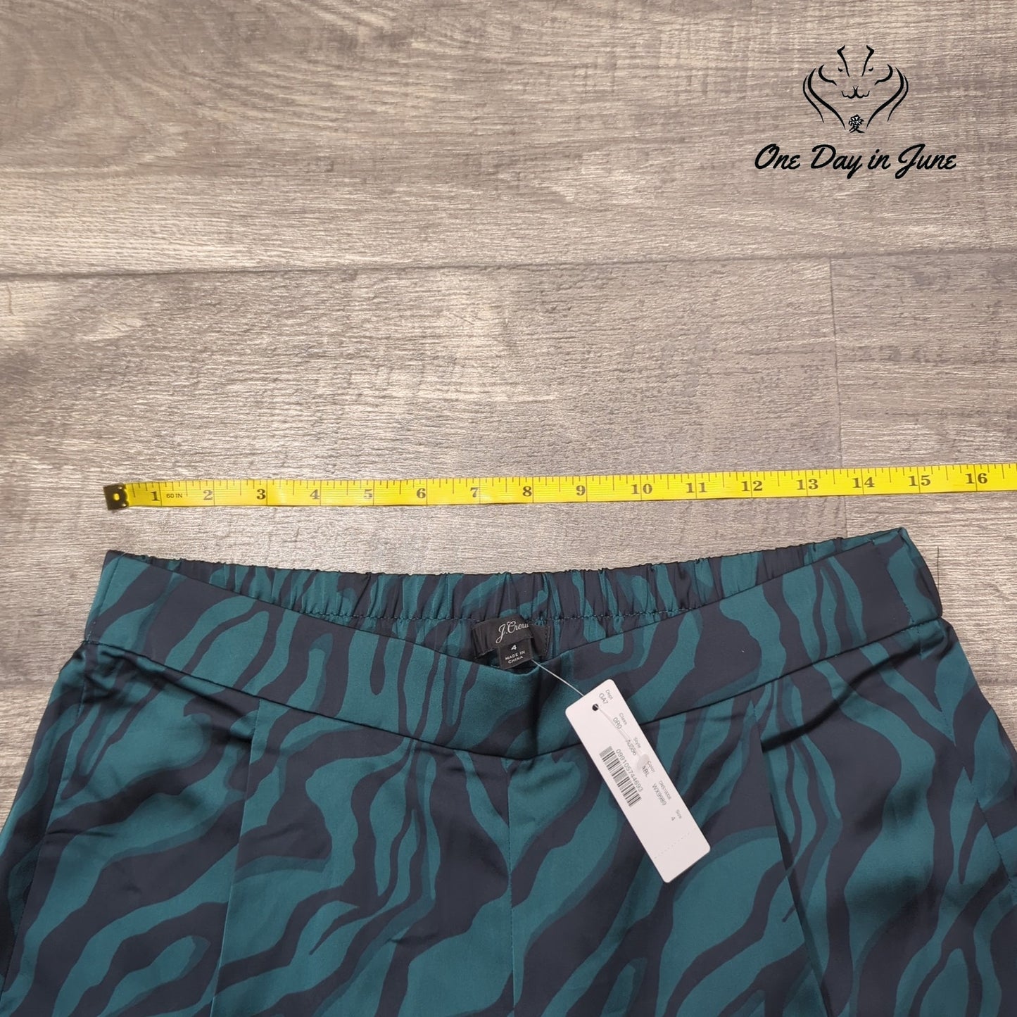 J.Crew Pull On Zebra Stripe Pants Size 4