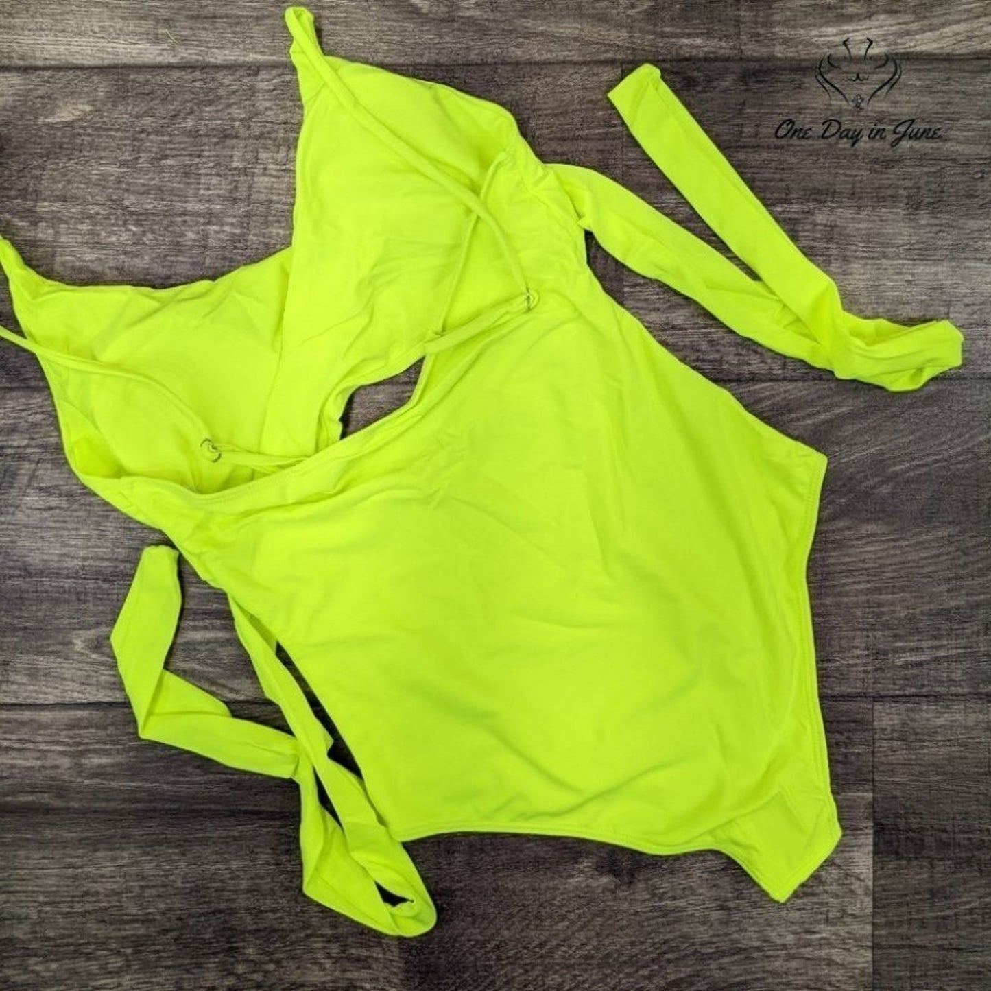 Holipick Wrap Cut Out One Piece Swimsuit Size XL