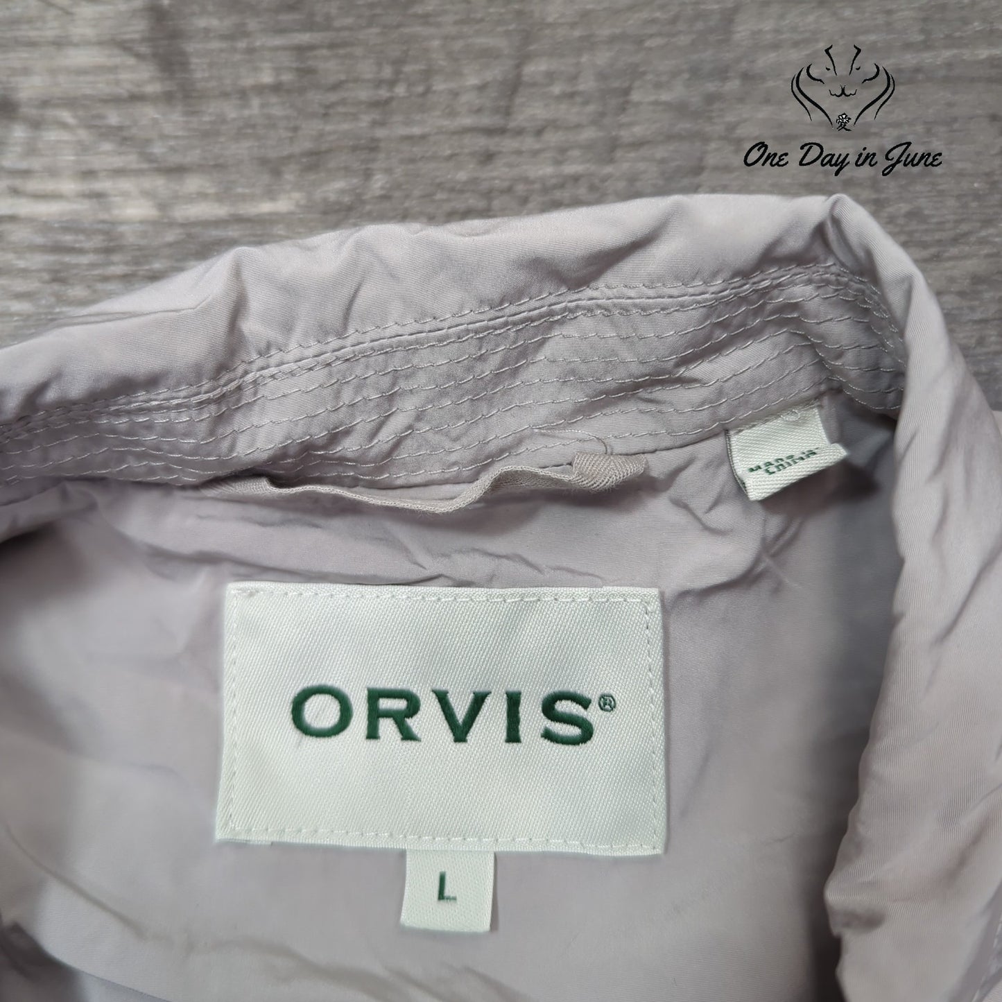 Orvis Zip Front Windbreaker Jacket Size L