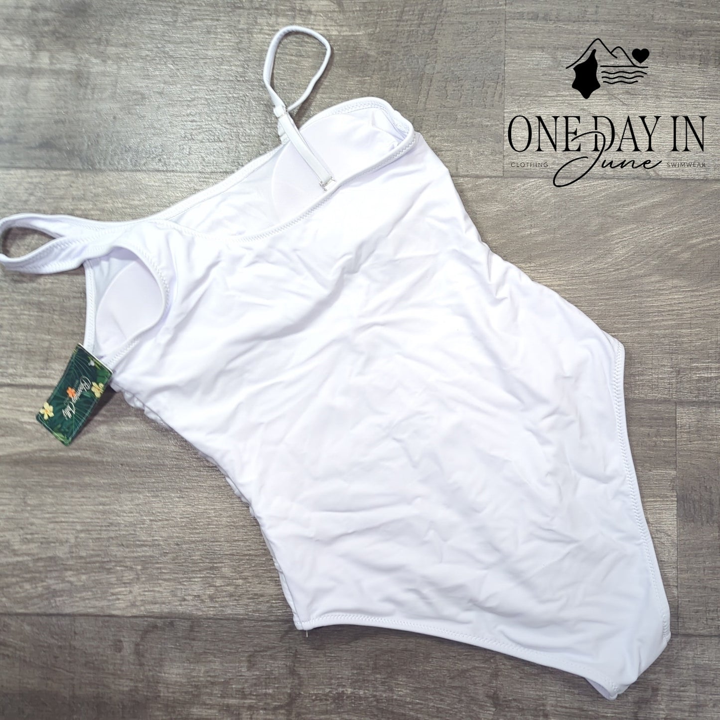 Blooming Jelly One Shoulder Mesh Cut Out One Piece Swimsuit Size M