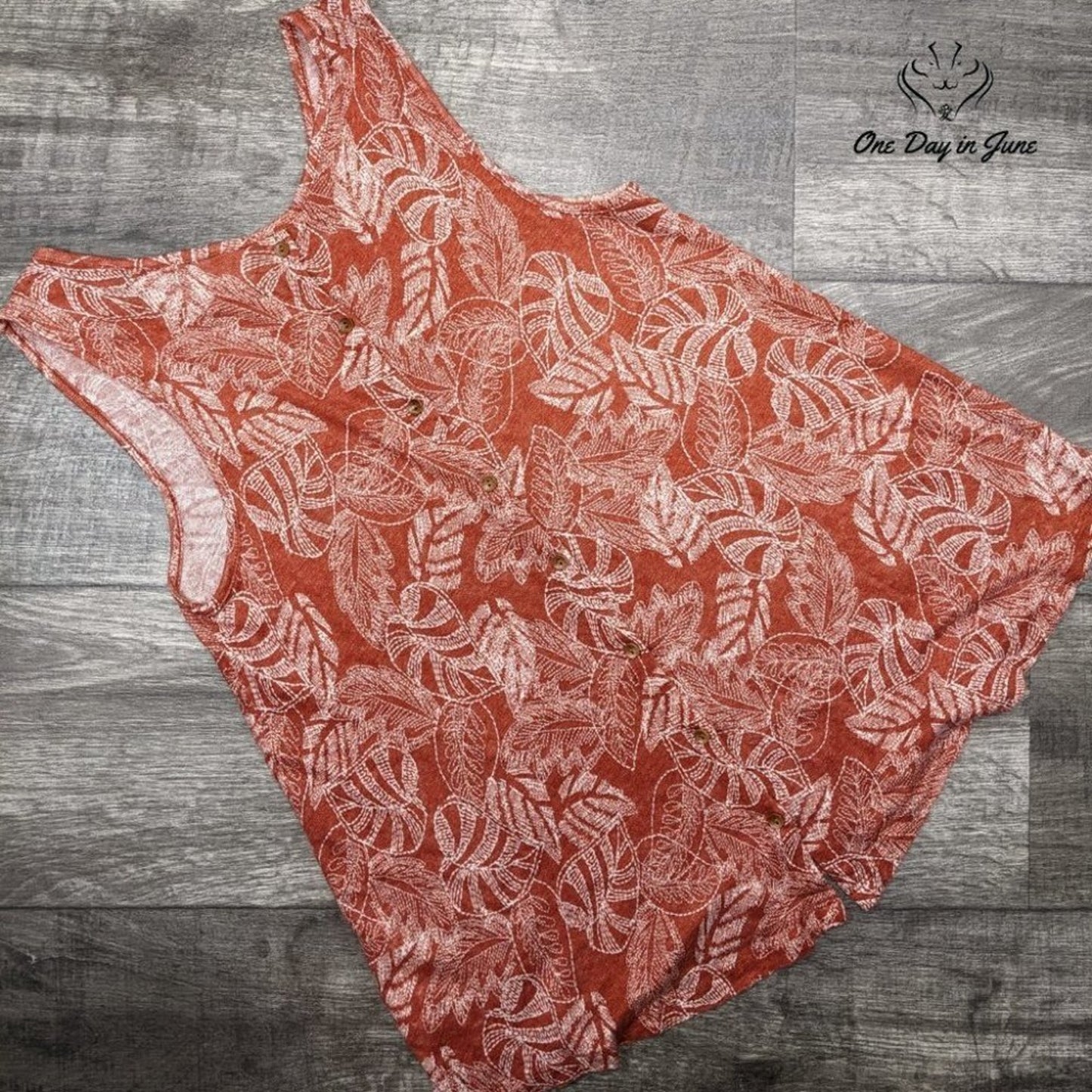 Rachel Zoe Button Back Linen Tank Top Size S