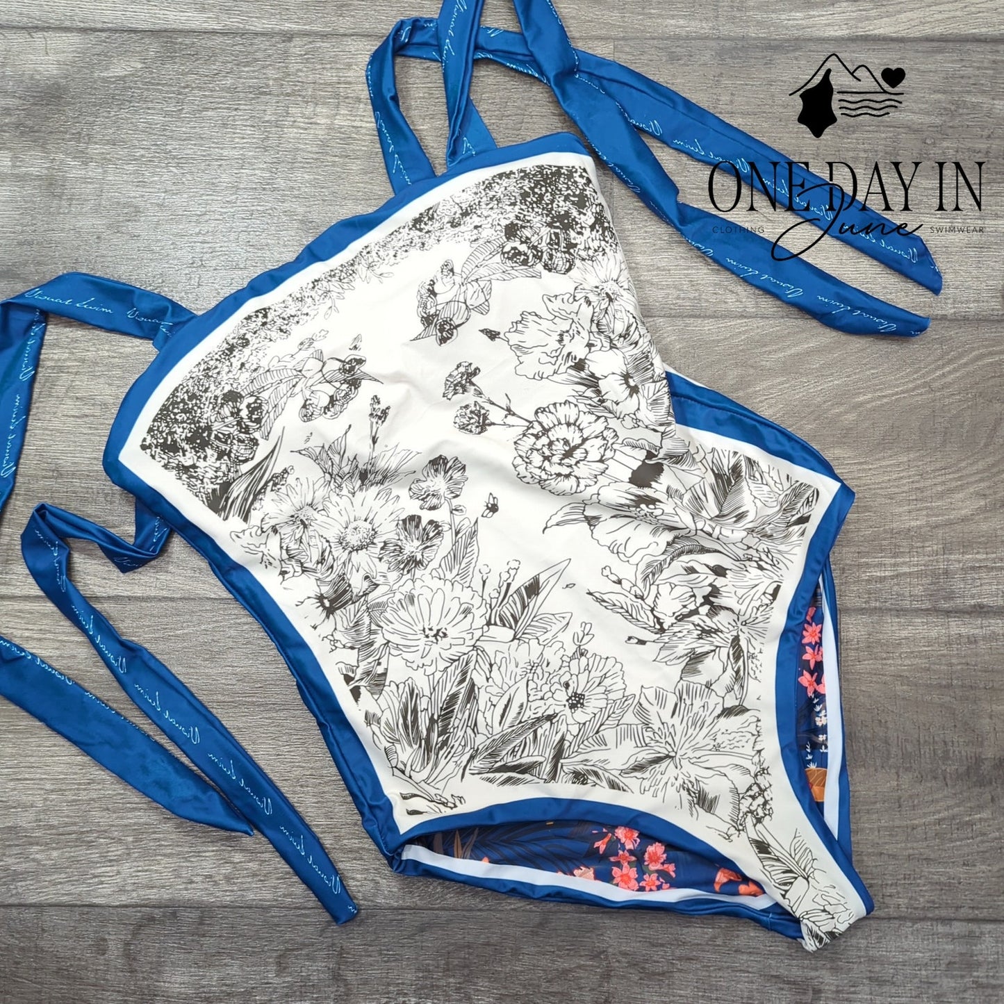 Skays Reversible Floral One Piece Swimsuit Size L