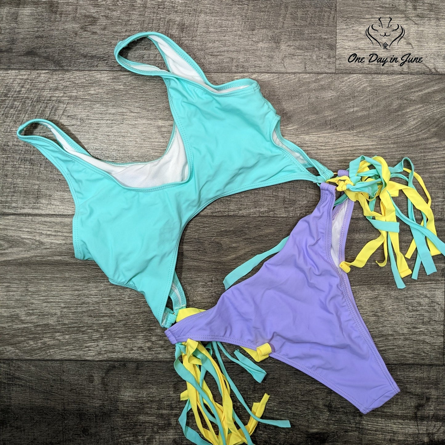 Cheeky Bliss Cut Out Fringe Monokini Swimsuit Size M