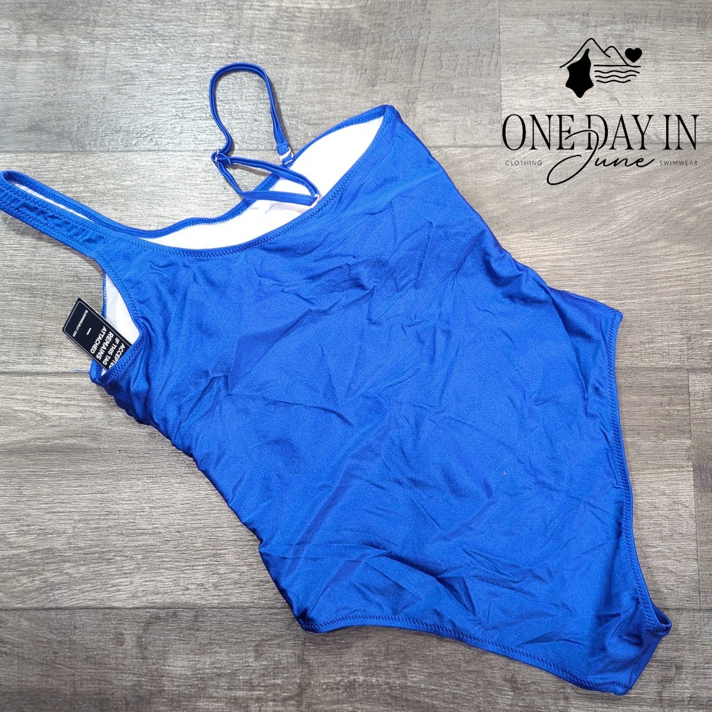 Blooming Jelly One Shoulder Mesh Cut Out One Piece Swimsuit Size M