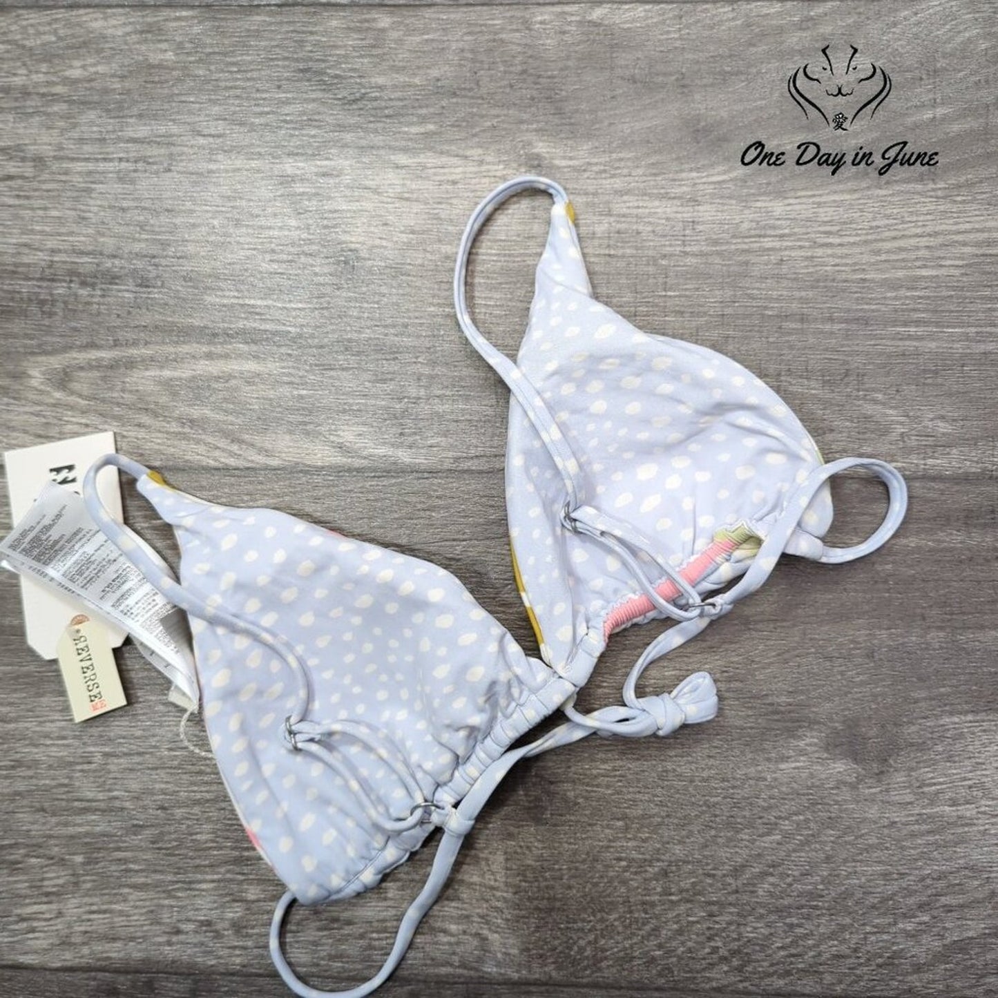 Billabong Tropic Jungle High Point Triangle Bikini Top Size L