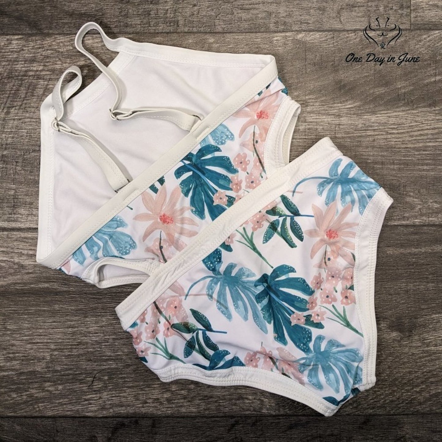 Romwe Tropical Cutout One Piece Swimsuit Size 164 (11-12)