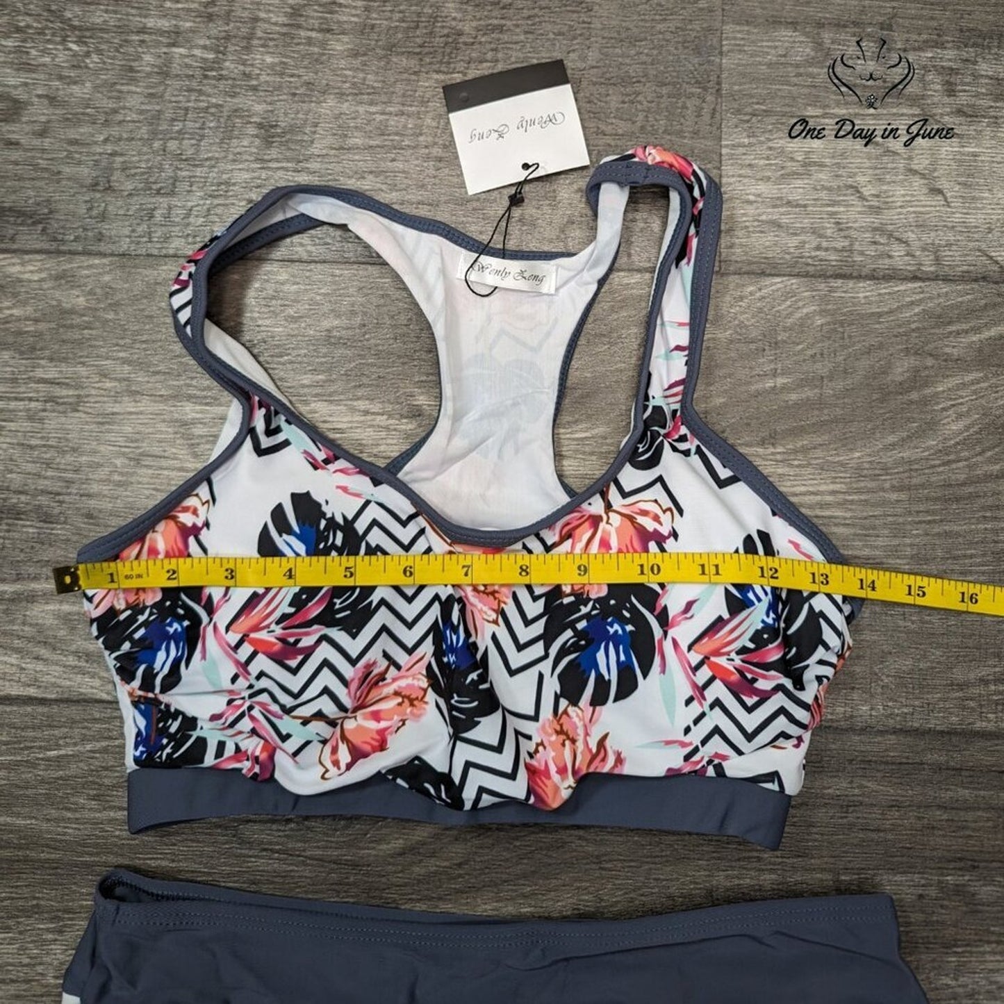 Wenly Zeng Crop Top Boyshort Bikini Swimsuit Size S
