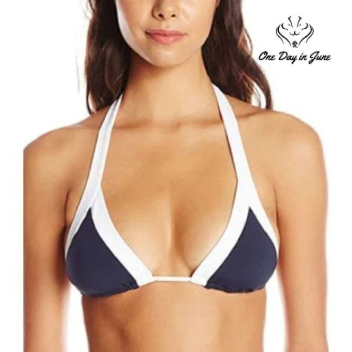 Seafolly Block Party Slide Bikini Top Size 4