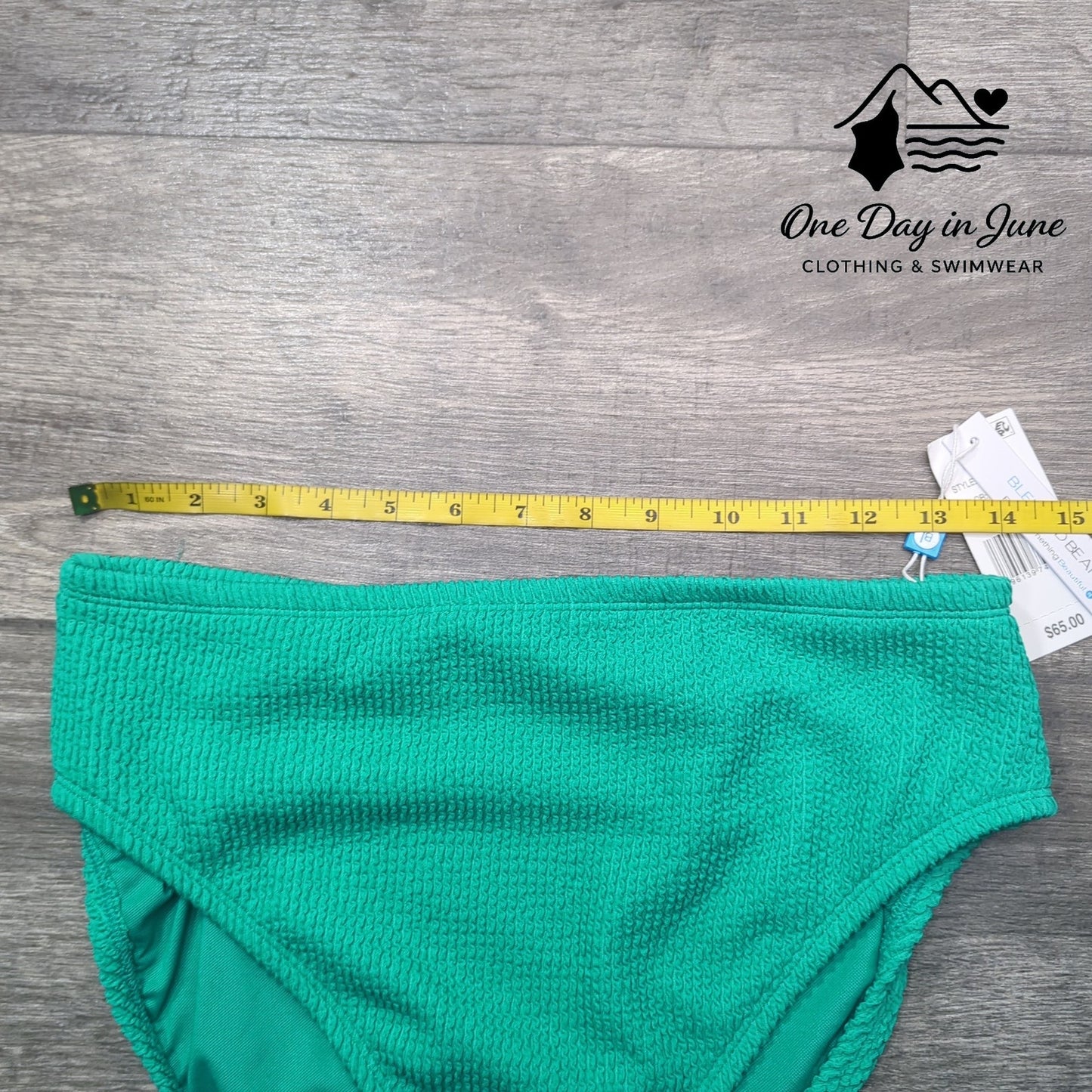 Bleu Rod Beattie Textured High Waist Bikini Bottom Size 10