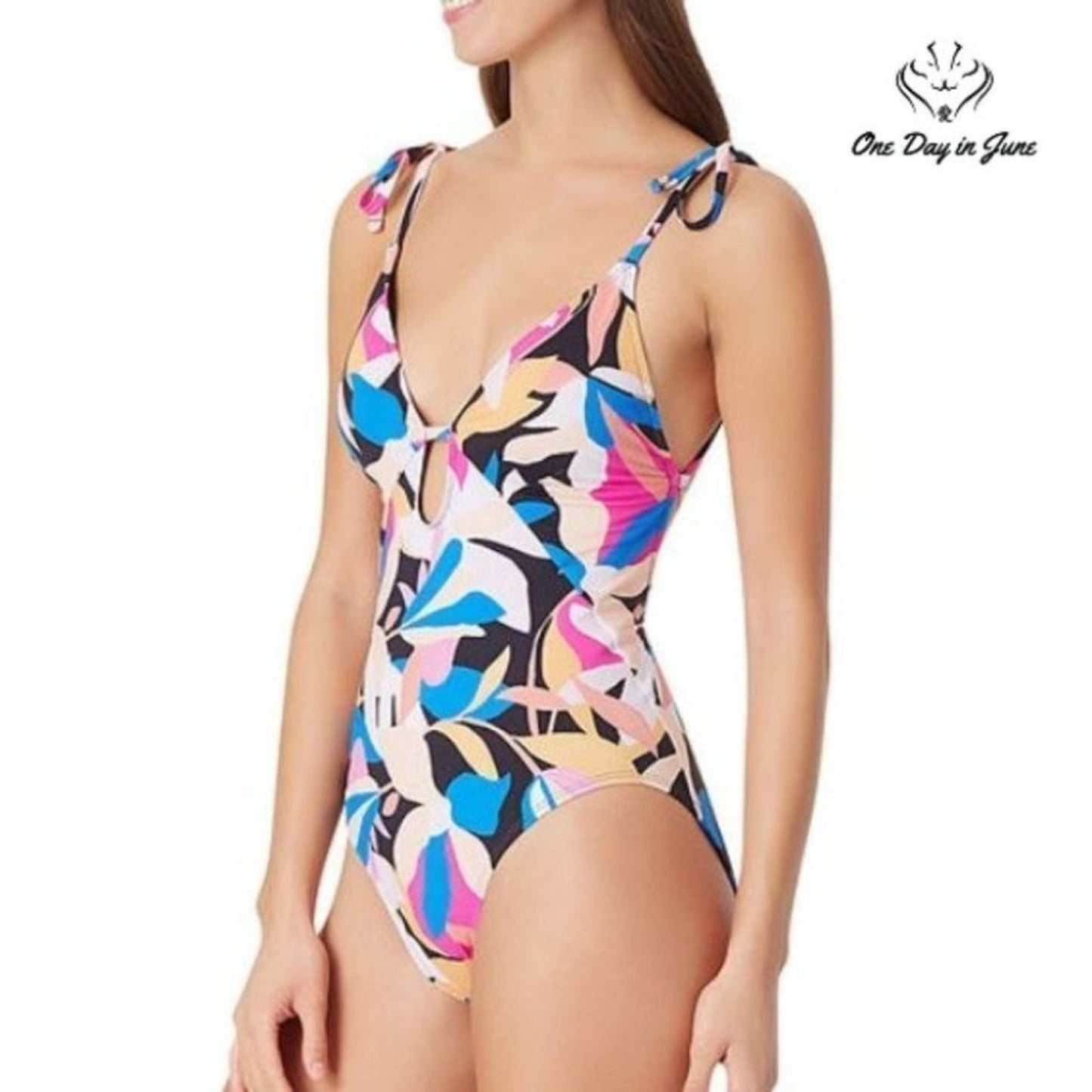 Sugar Beach Floral One Piece Size M