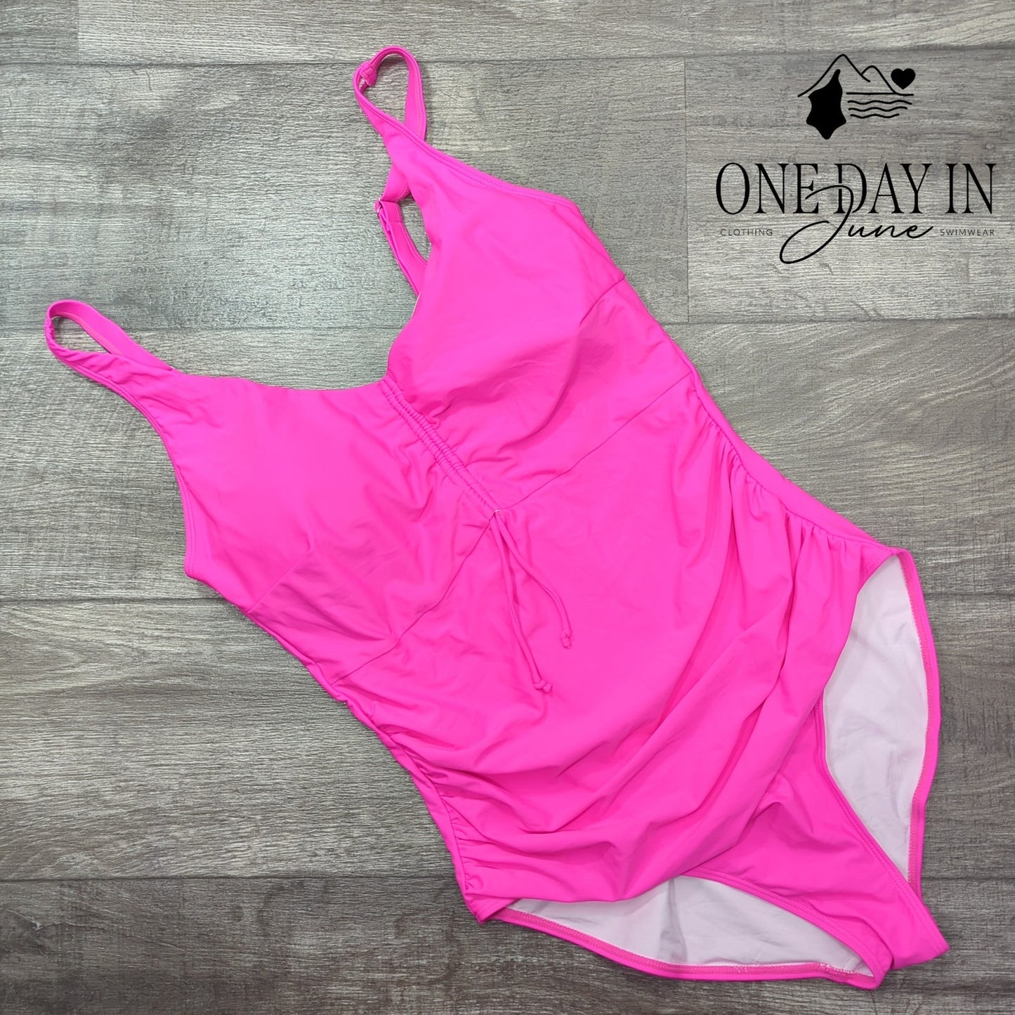 B2Prity Ruched Front One Piece Swimdress Swimsuit Size XL