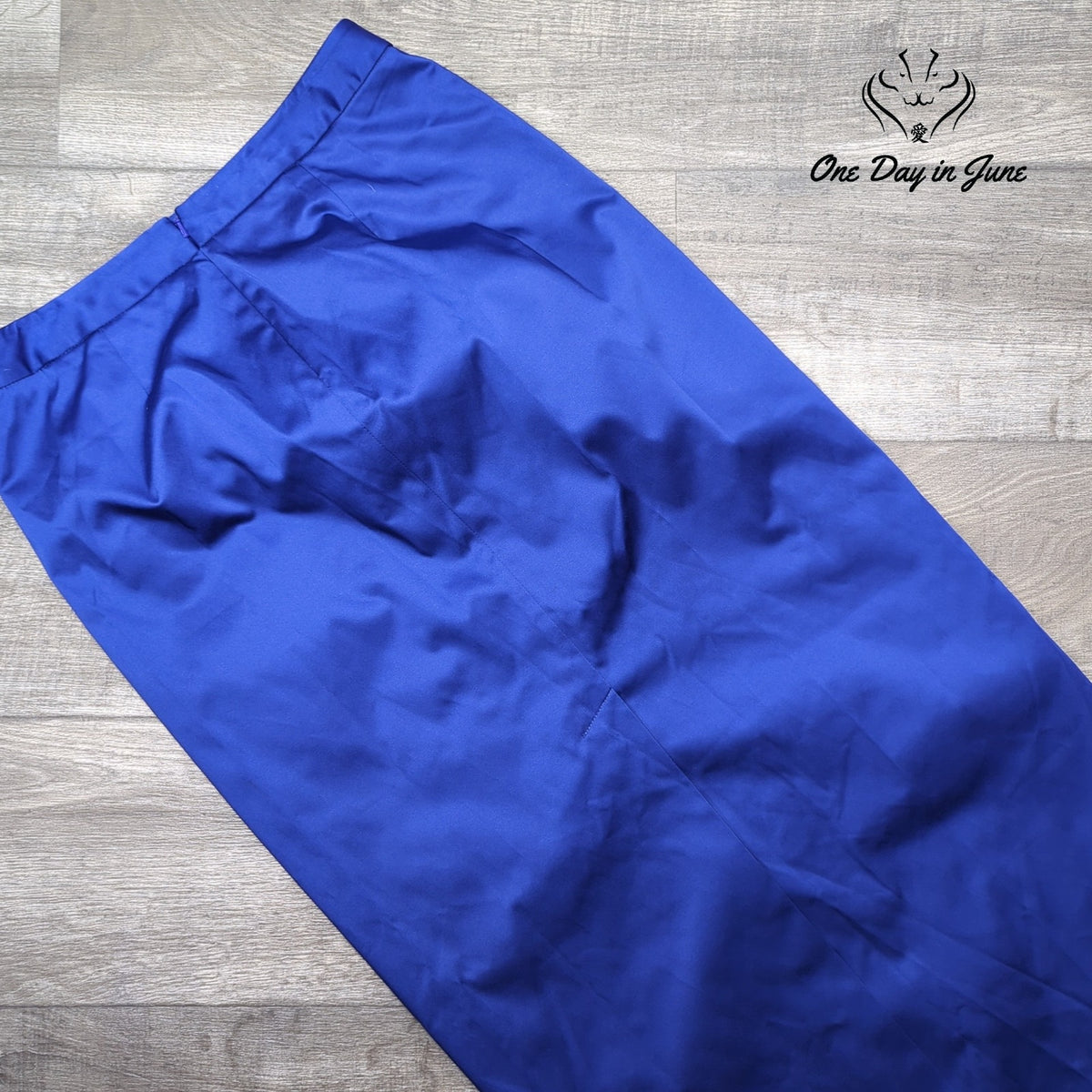 Talbots Satin Maxi Skirt Cobalt Royal Blue Long Formal NWT Size 10