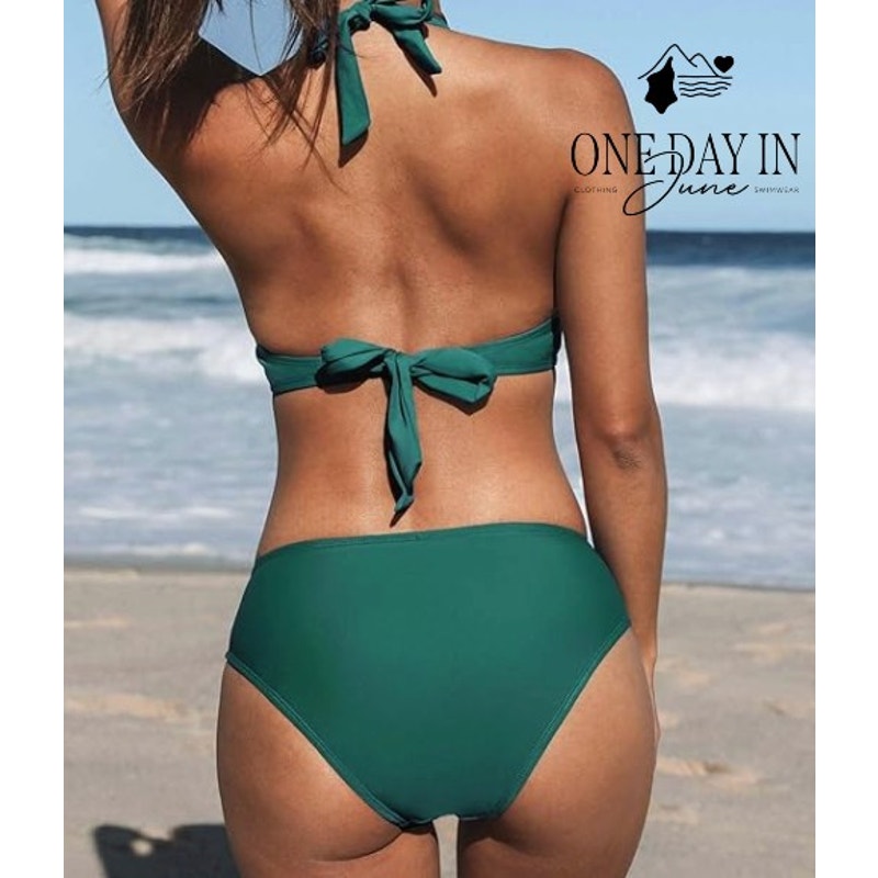 Cupshe Halter Tie Back Bikini Swimsuit Size S