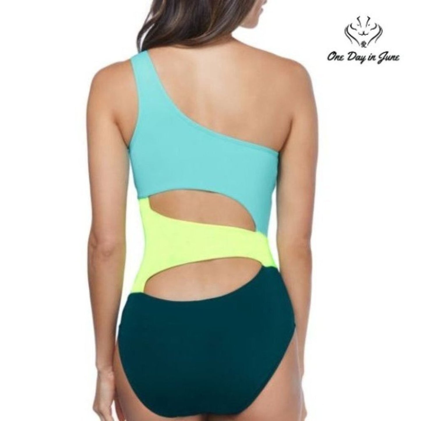 Ambrielle One Shoulder Cut Out One Piece Size XXL