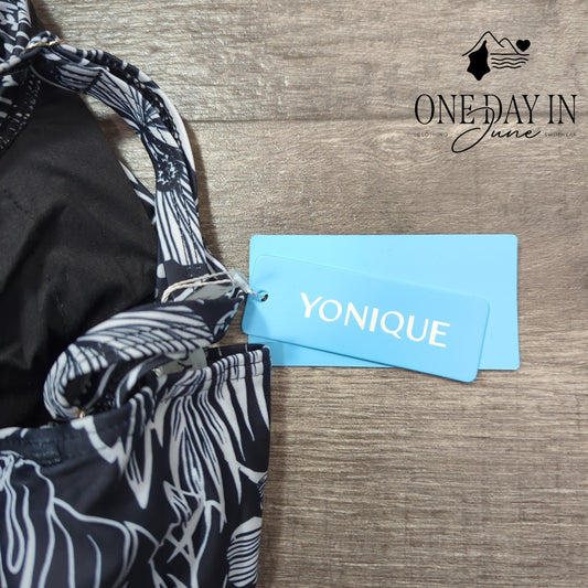 Yonique Tropical Tankini Swimsuit Size XL