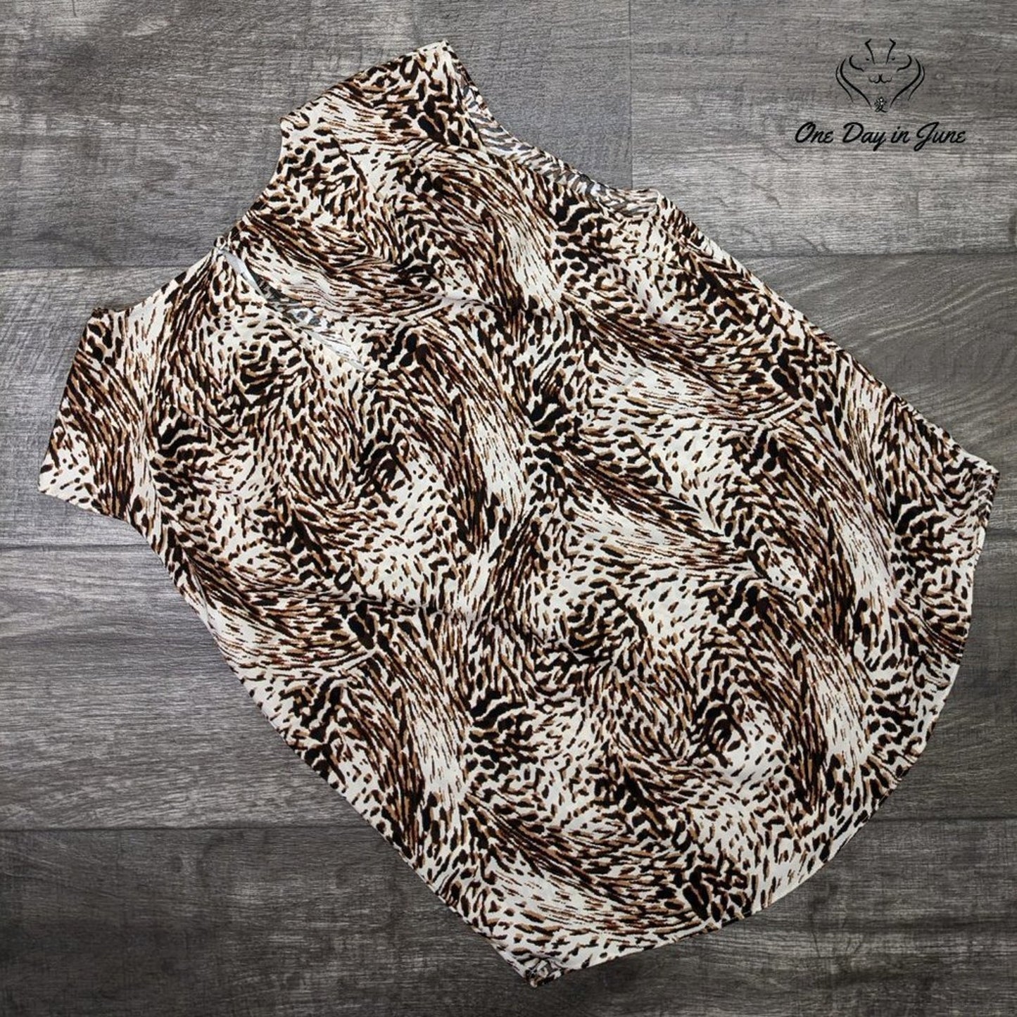 Express Animal Print Sleeveless Top Size S