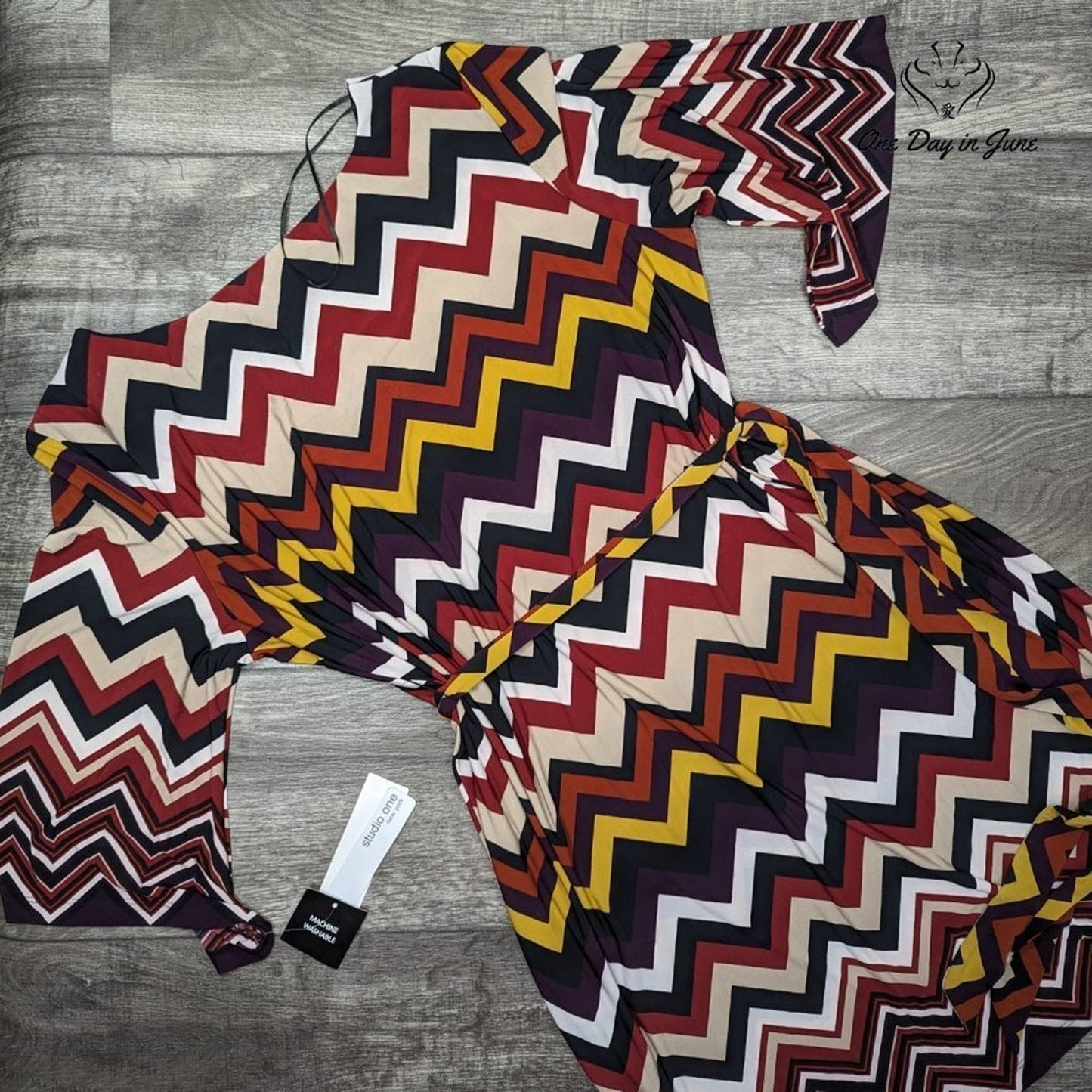 Studio One Long Sleeve Belted Dress Size XL