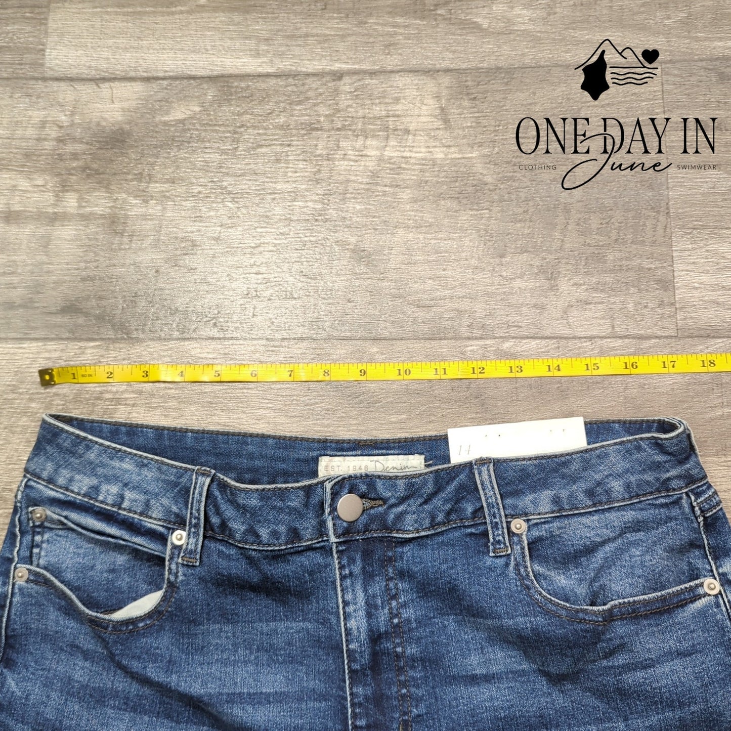 Cato High Rise Skinny Lace Flare Jeans Size 14