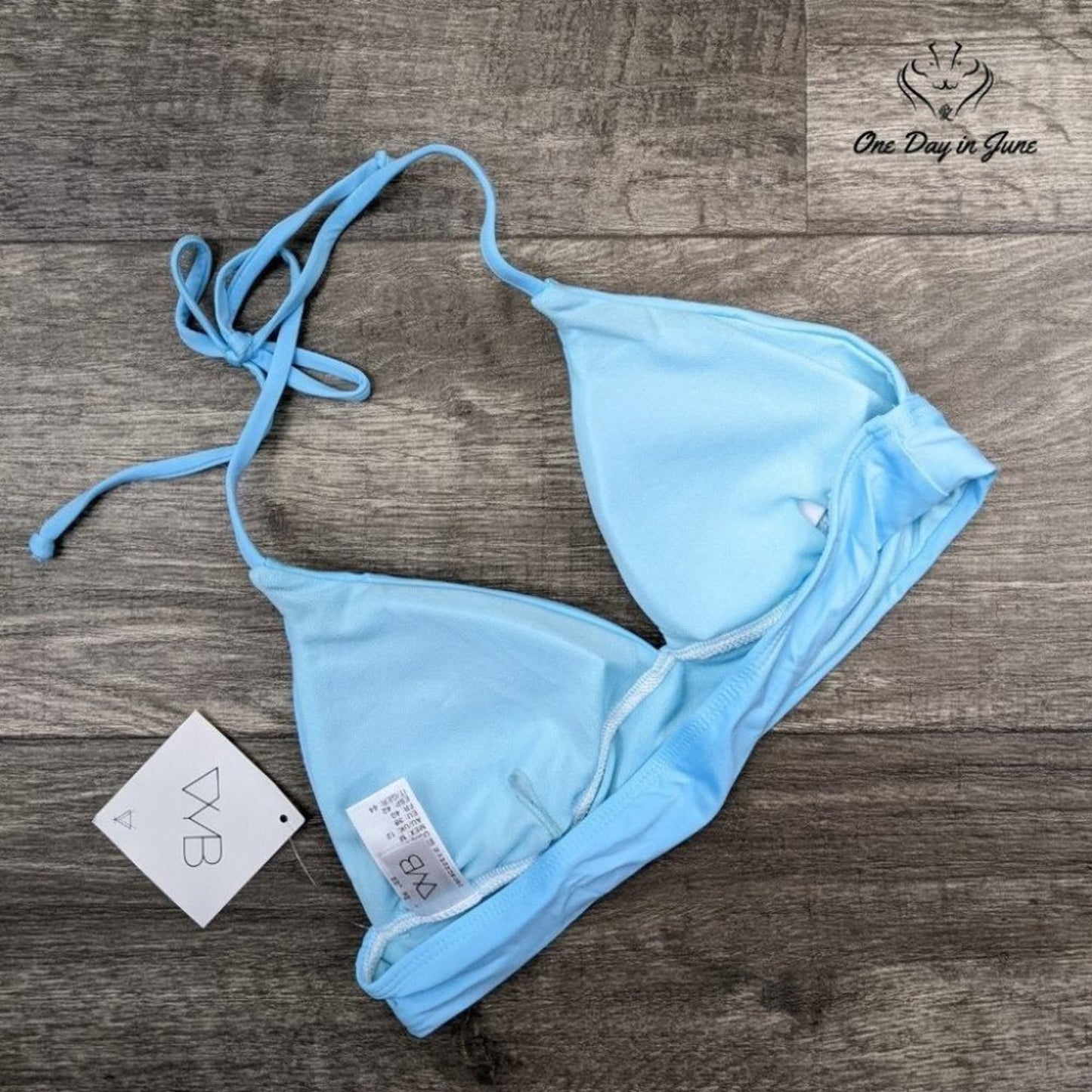 Vicious Young Babes Ocean Eyes Halter Bikini Top Swimsuit Size M