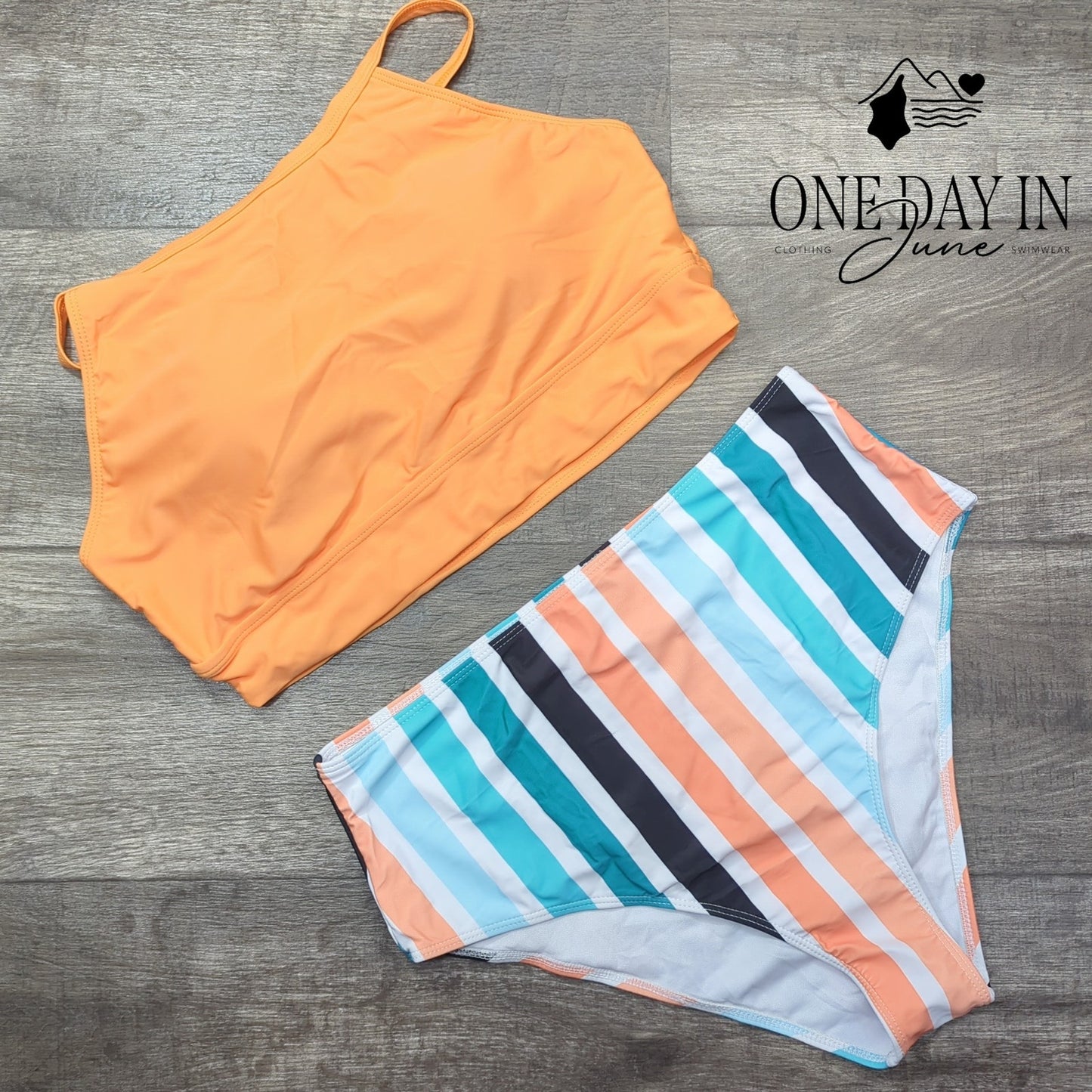 CharmLeaks High Waist Crop Bikini Swimsuit Size XL