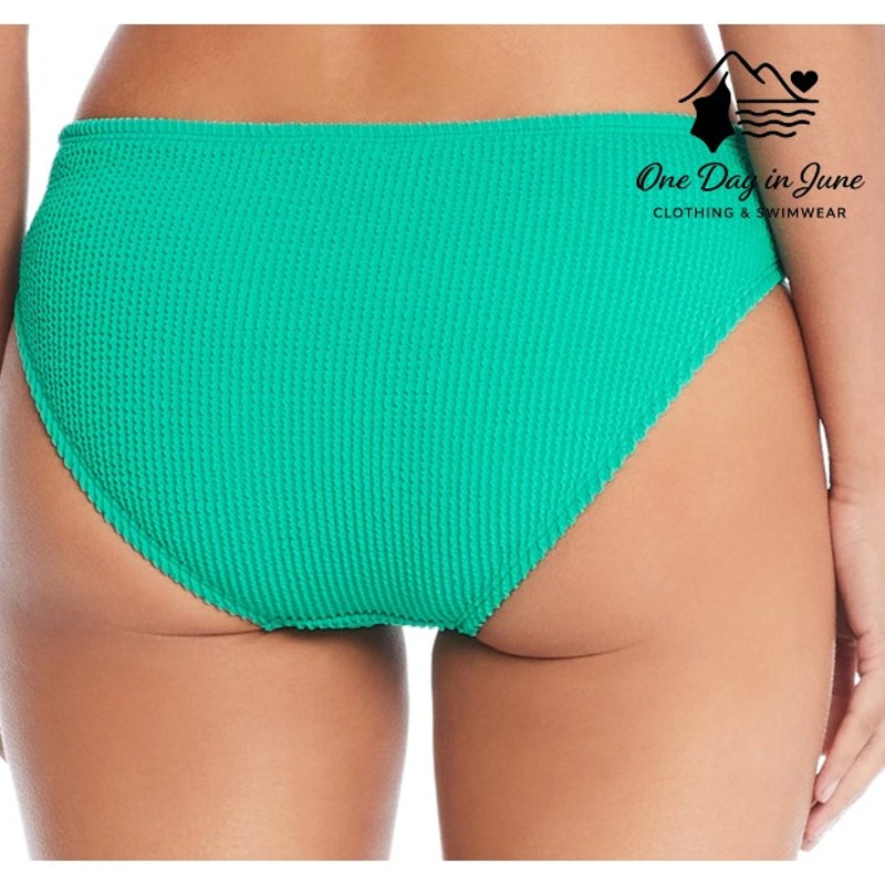 Bleu Rod Beattie Textured High Waist Bikini Bottom Size 10