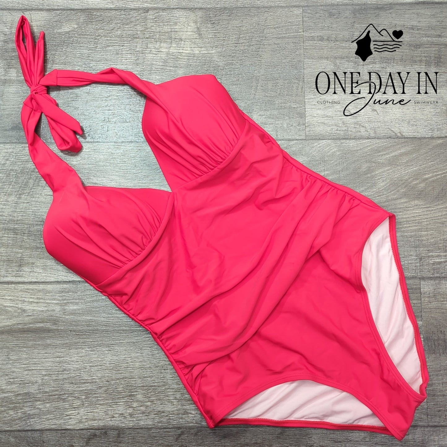 Cupshe Halter Tummy Control One Piece Swimsuit Size L
