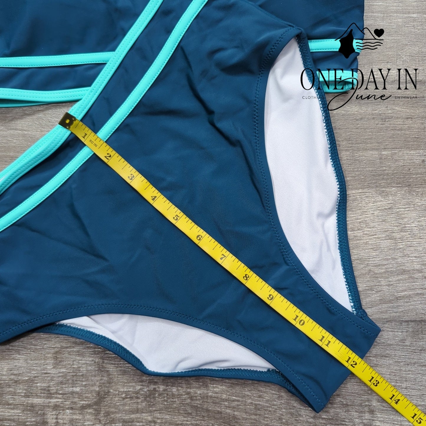 Blooming Jelly High Waist Crop Bikini Swimsuit Size M