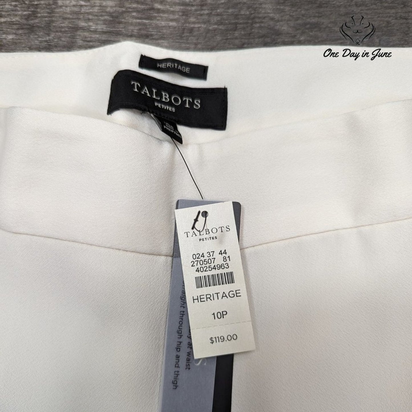 Talbots Heritage Petite Straight Leg Lined Pants Size 10P